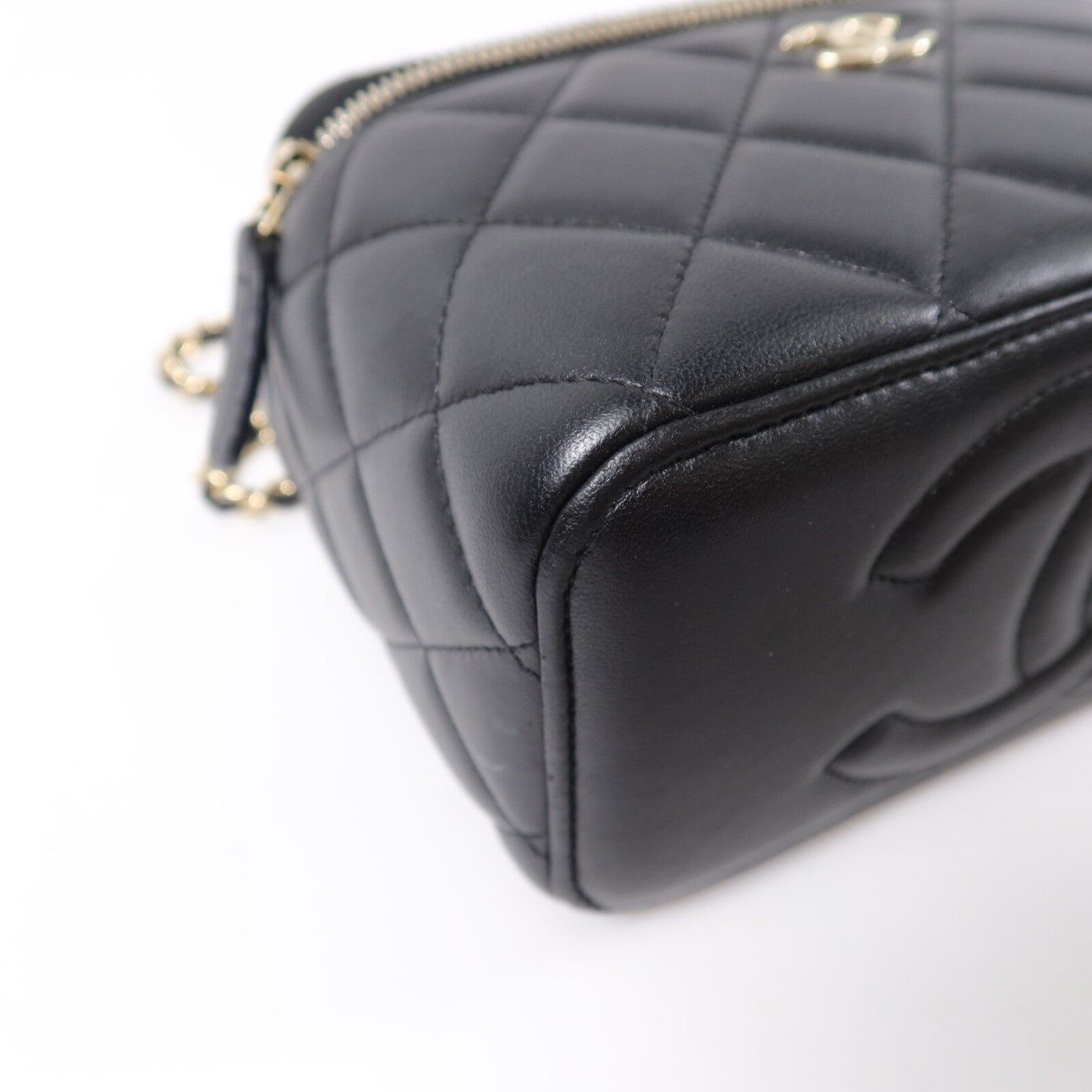 CHANEL 羊皮皮革Handle Vanity Case手挽肩背兩用袋