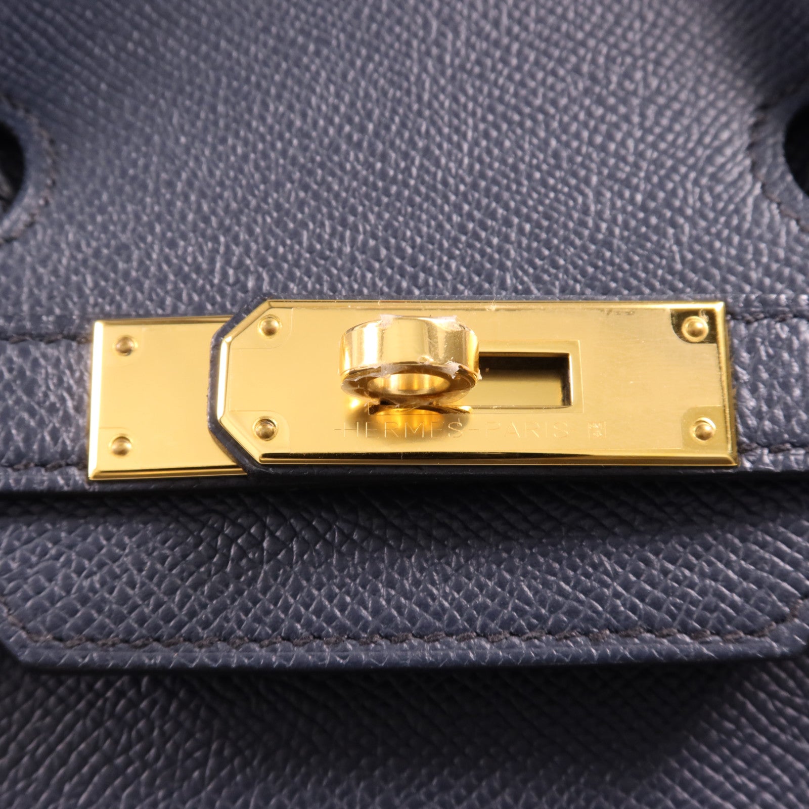 HERMES Epsom皮革Birkin 30金扣手挽袋Bleu Indigo