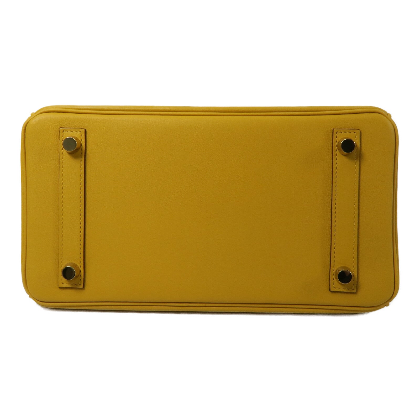 HERMES Swift皮革Birkin 25手挽袋Jaune Amber
