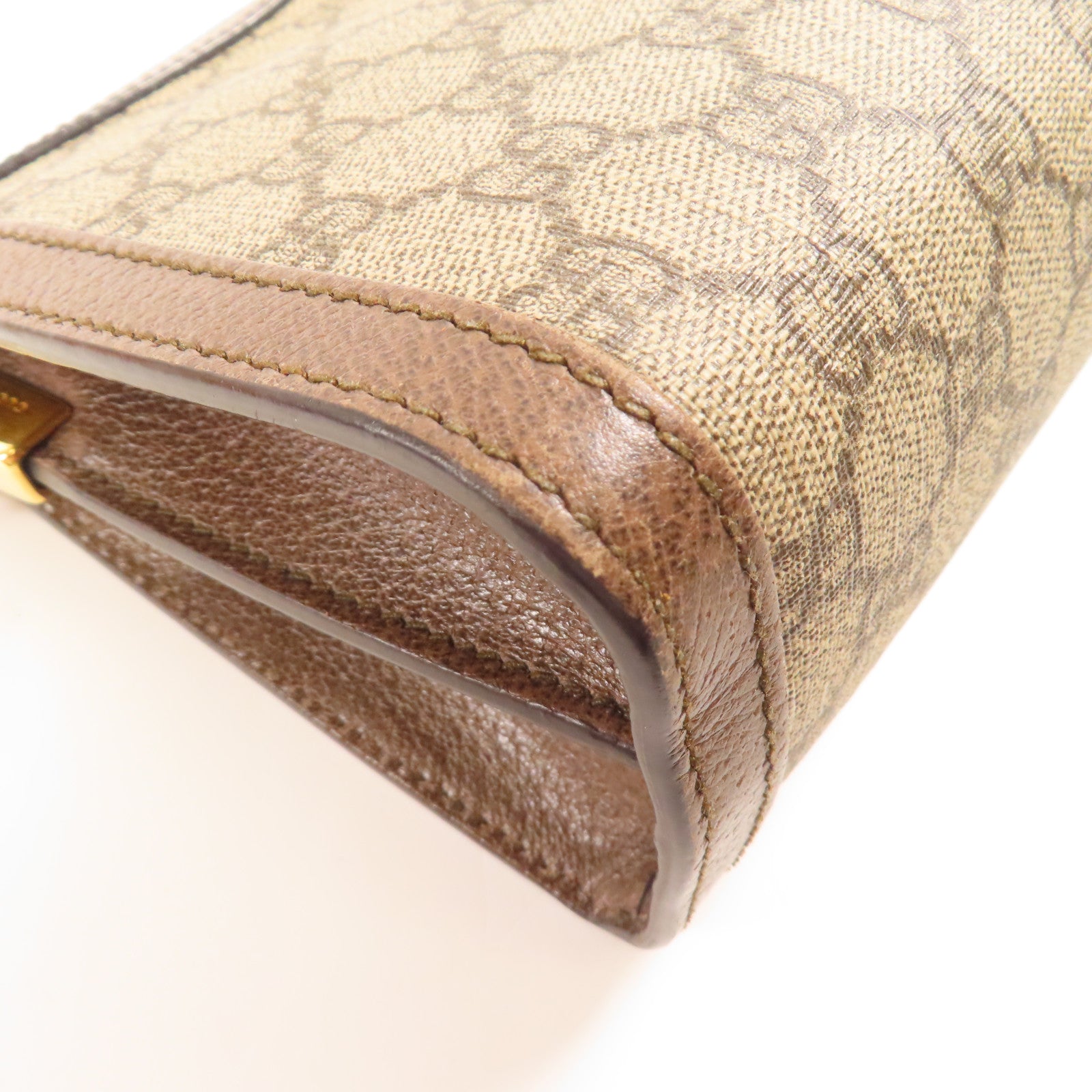 GUCCI 塗層帆布GG Supreme Ophidie金扣鏈帶肩背袋