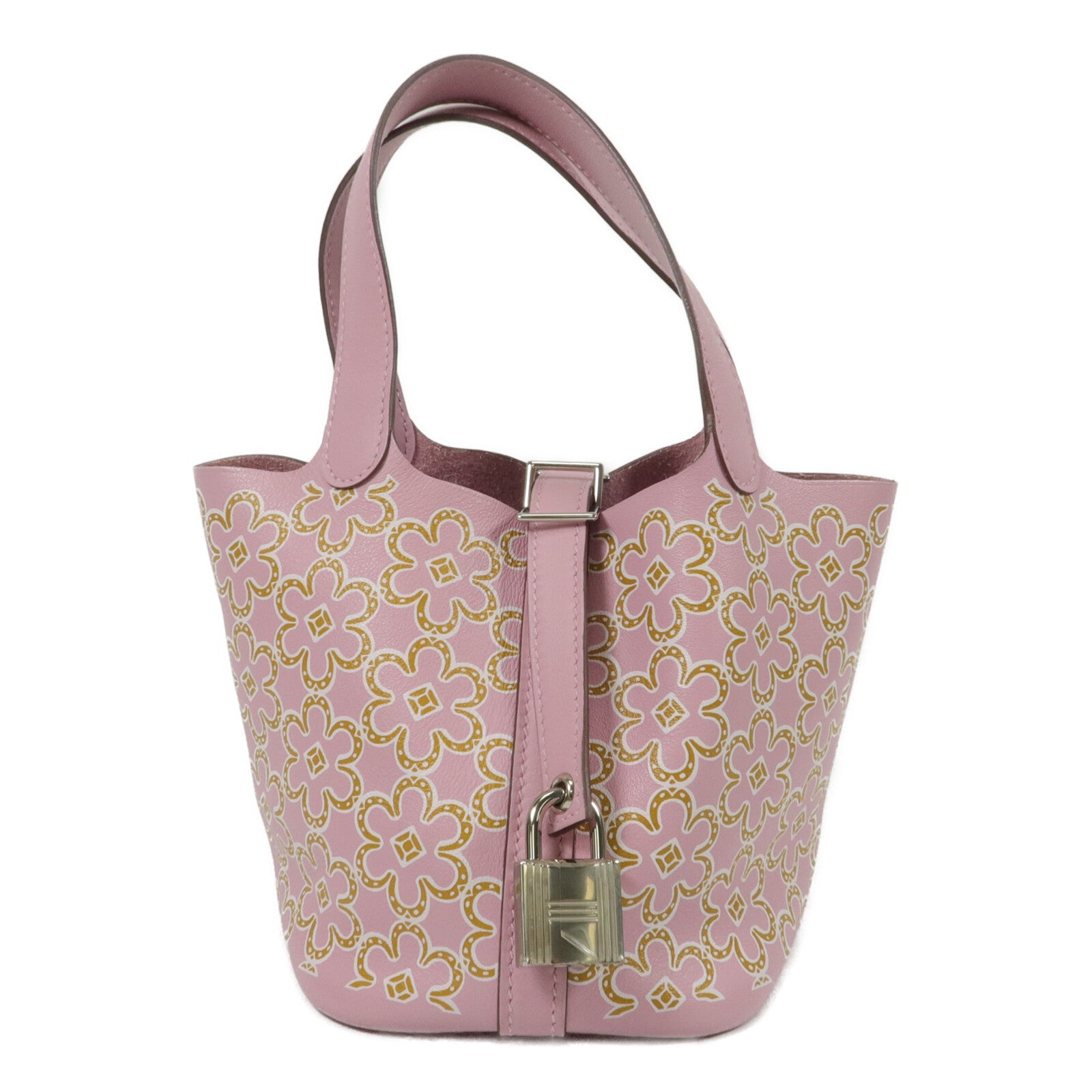 HERMES Swift皮革Picotin 14 Lucky Daisy手挽袋Mauve Sylvestre