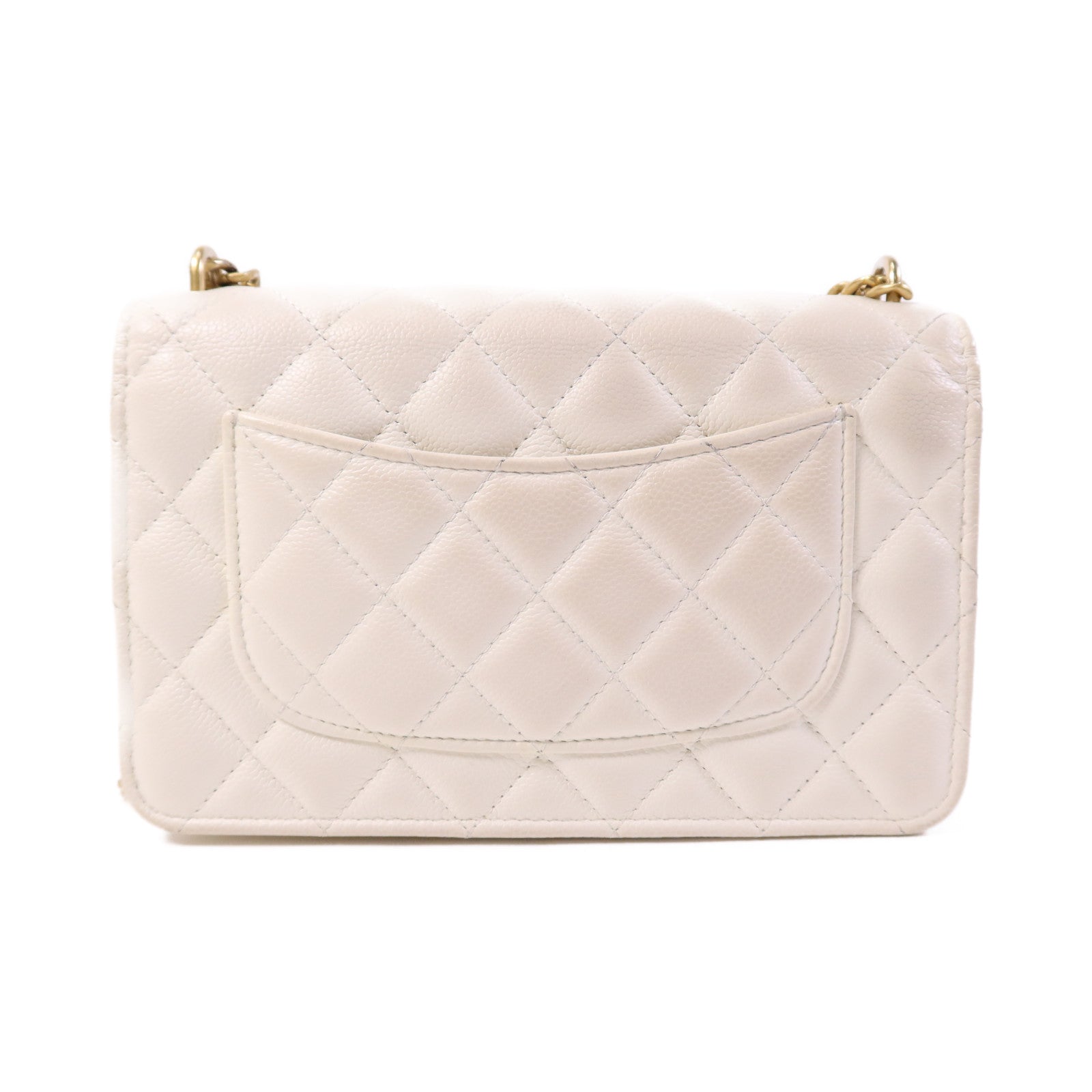 CHANEL 牛皮皮革WOC Wallet On Chain金扣鏈帶肩背袋