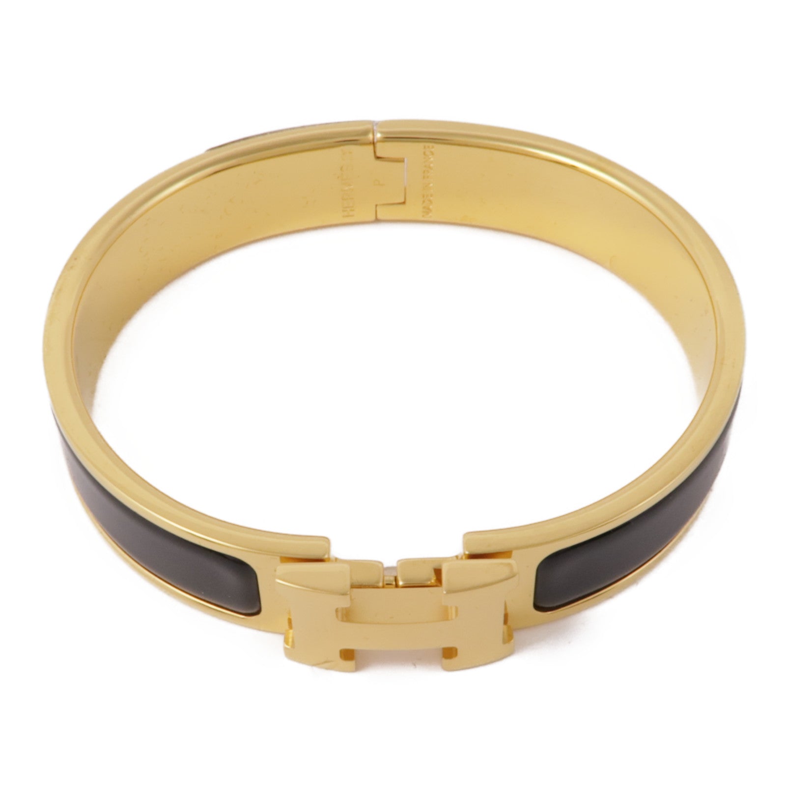 HERMES 金屬Clic H手鐲Noir