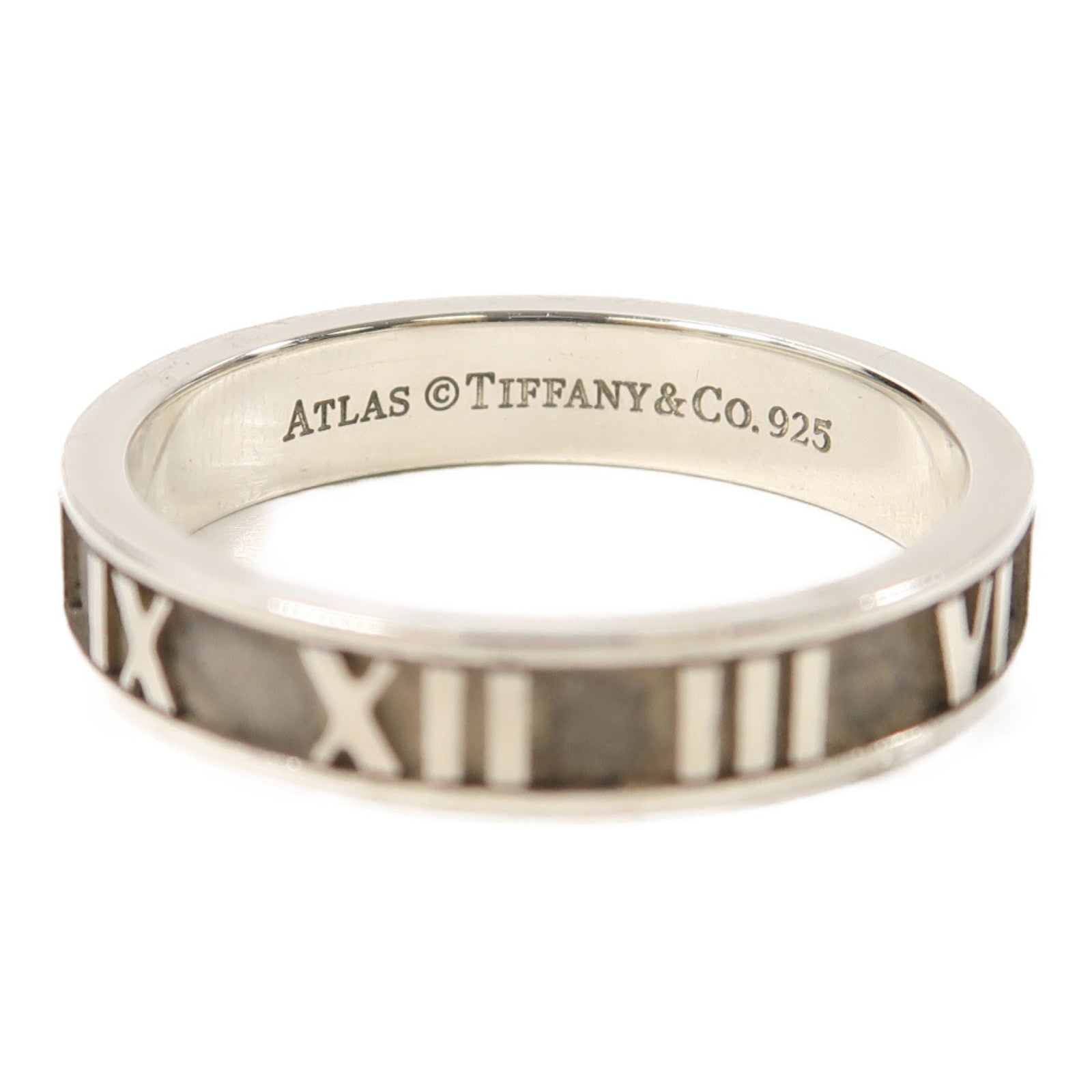 TIFFANY＆CO 925純銀Atlas Ring戒指US#8/Tiffany#58