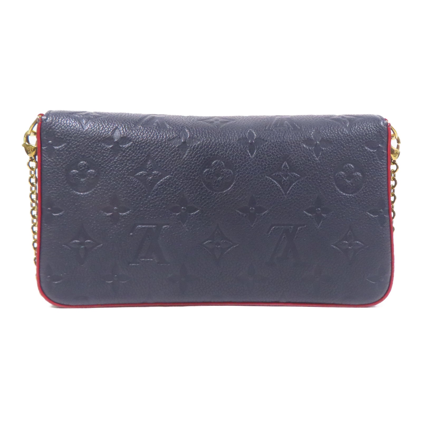 LOUIS VUITTON LV GHW Pochette Felicie Shoulder Bag Monogram Empreinte Navy