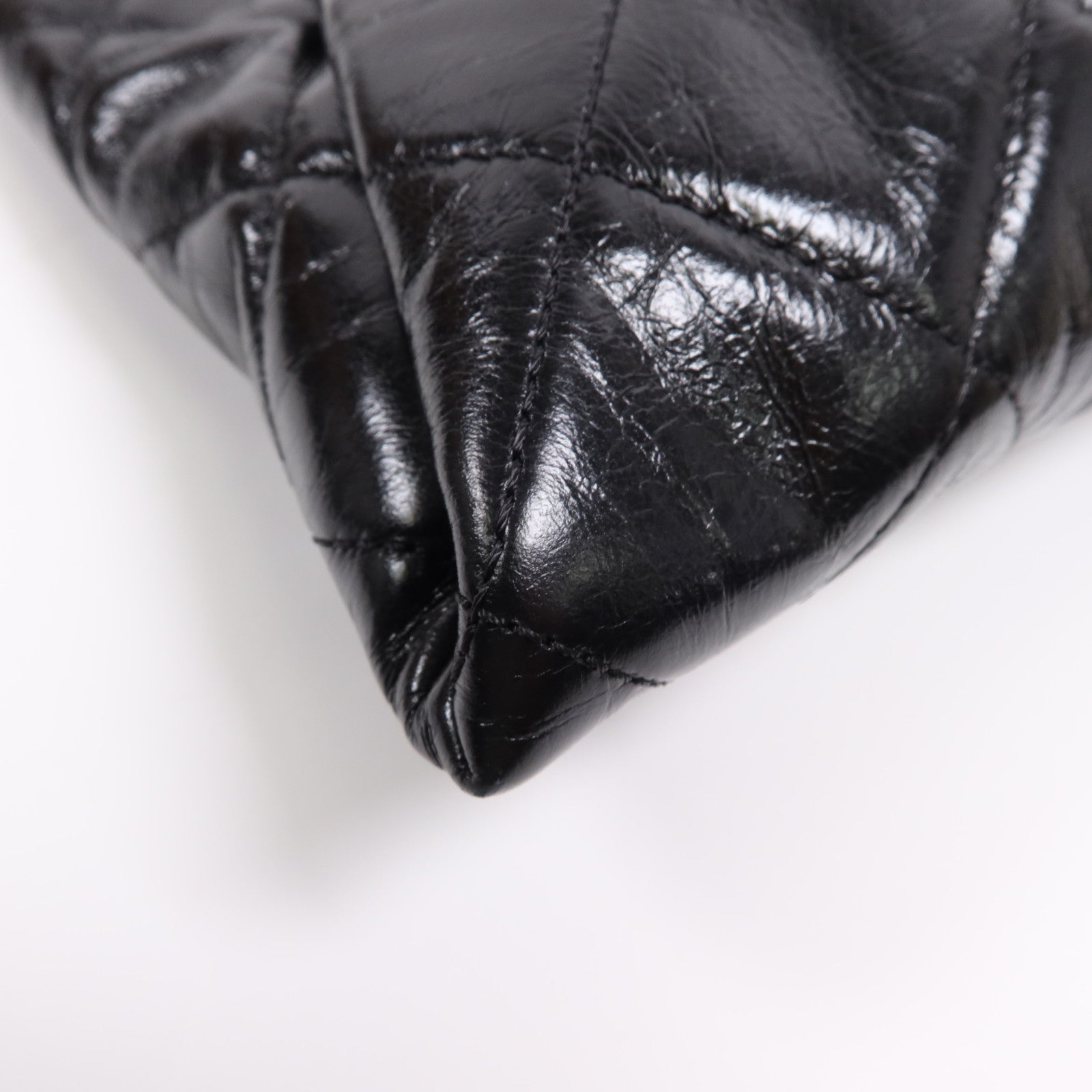 CHANEL 牛皮皮革Chain Shoulder Bag銀扣鏈帶肩背袋