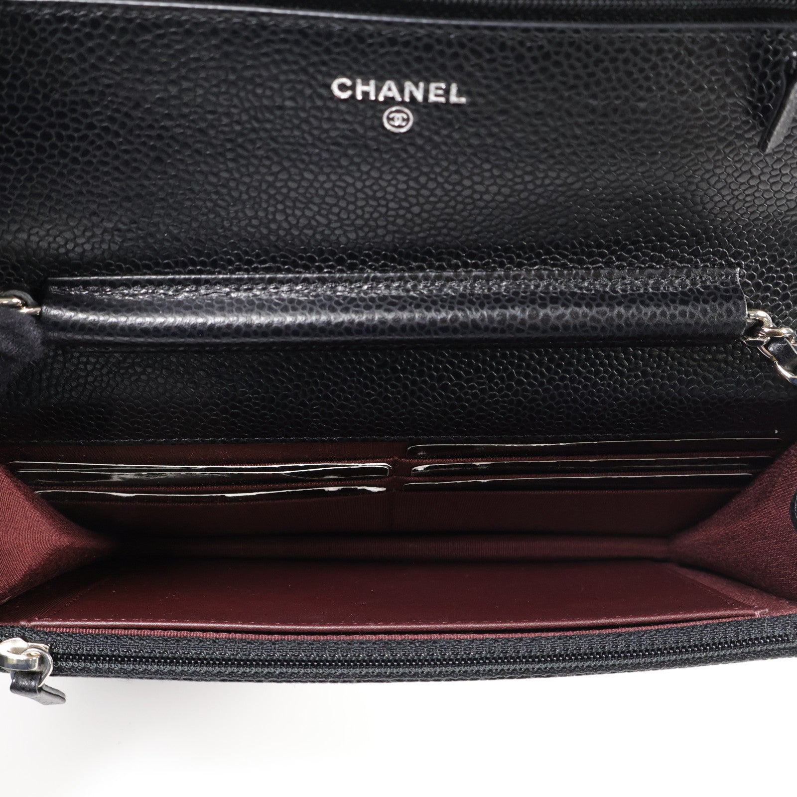 CHANEL 牛皮皮革Wallet On Chain銀扣鏈帶肩背袋