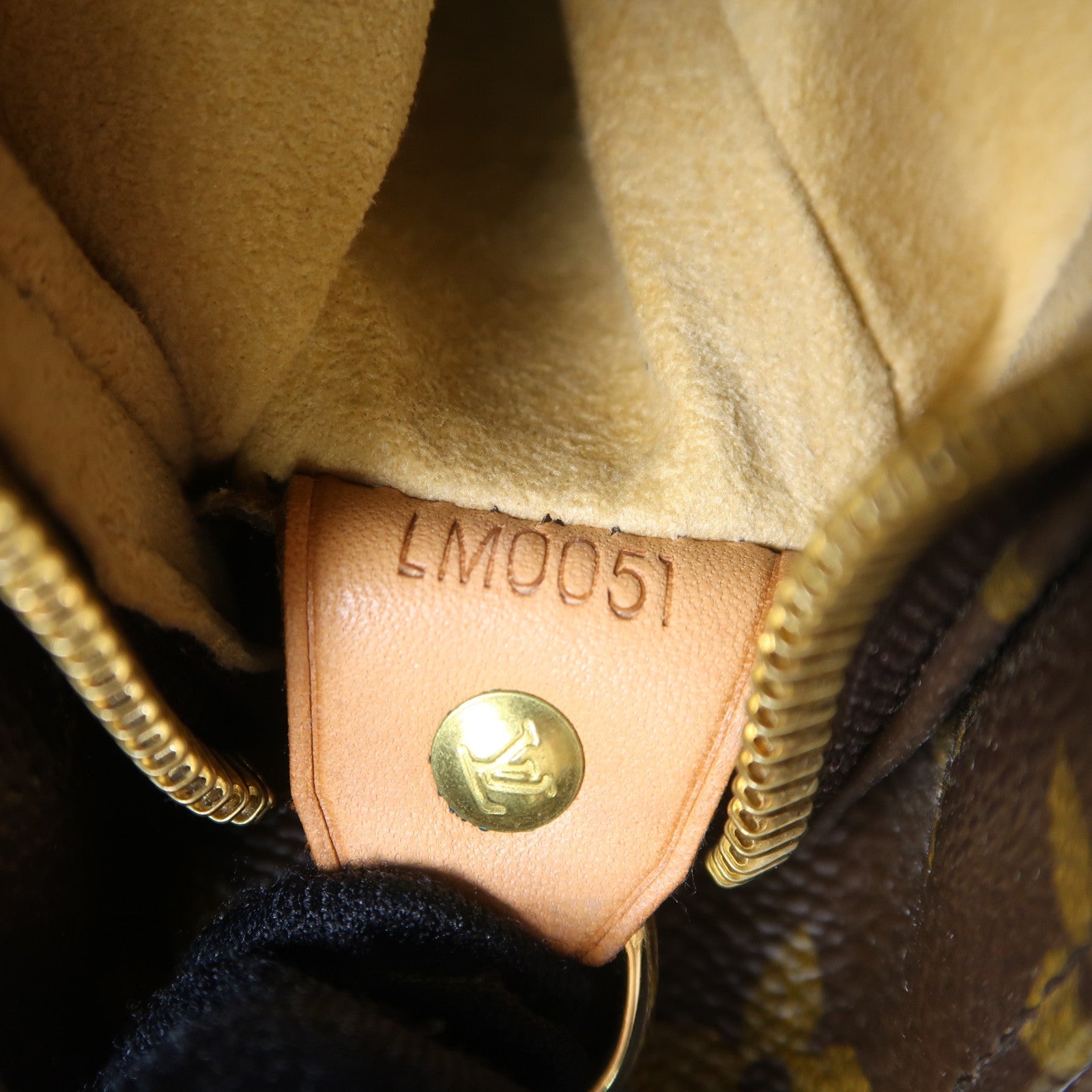 LOUIS VUITTON Monogram Looping GM金扣肩背袋啡色