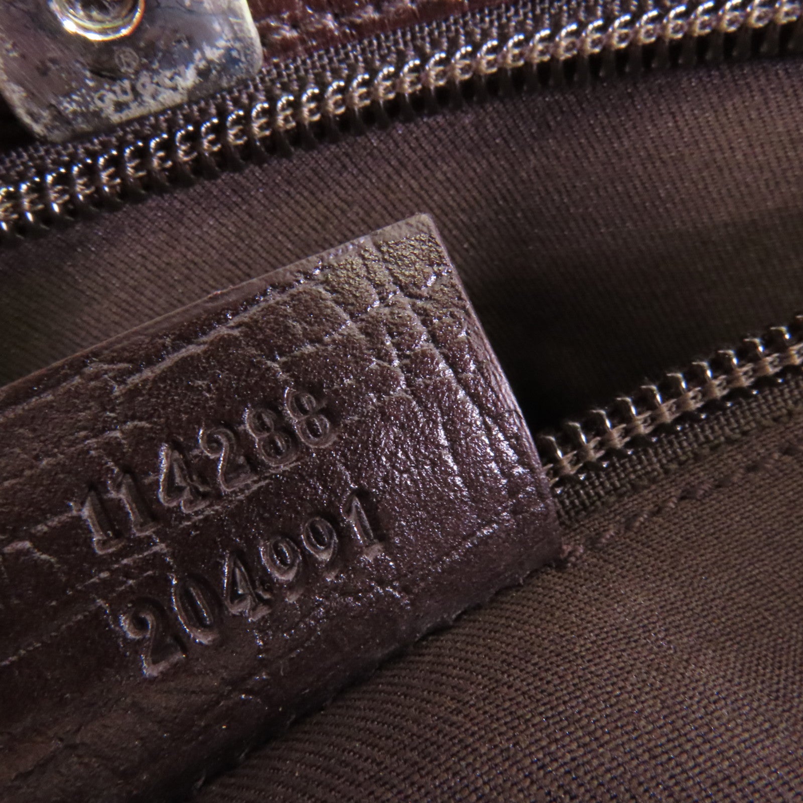 GUCCI 塗層帆布Tote Bag銀扣肩背袋