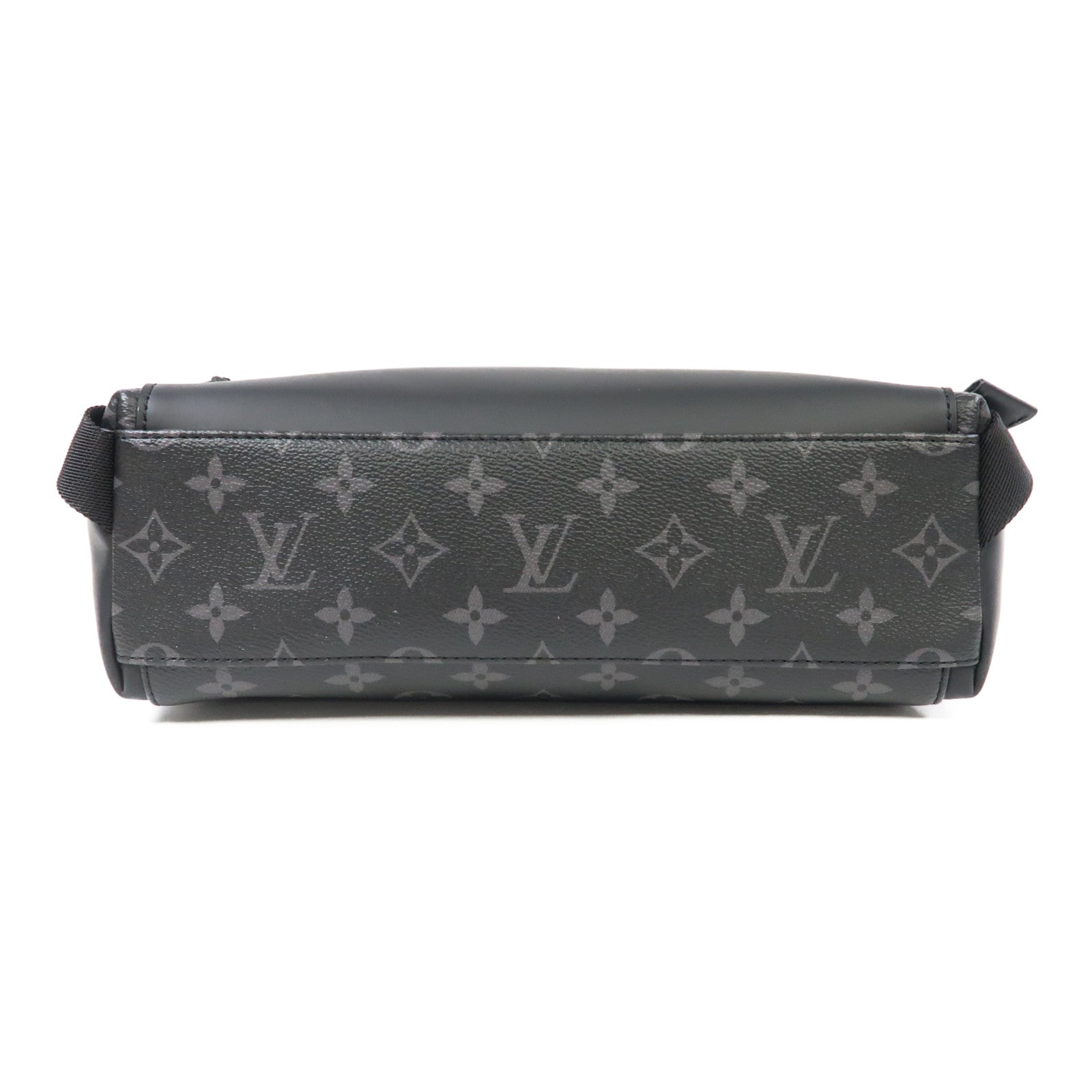 LOUIS VUITTON Monogram Eclipse Messenger PM Voyager銀扣肩背袋黑色