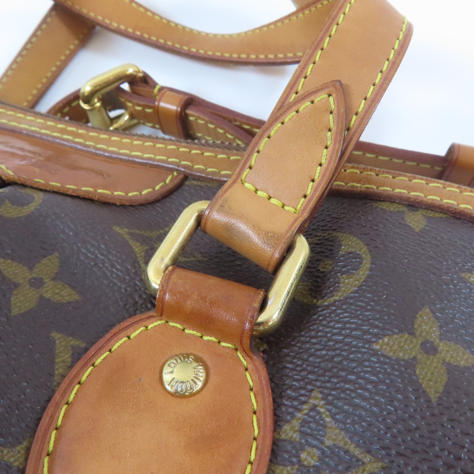 LOUIS VUITTON Monogram Palermo金扣手挽肩背兩用袋啡色