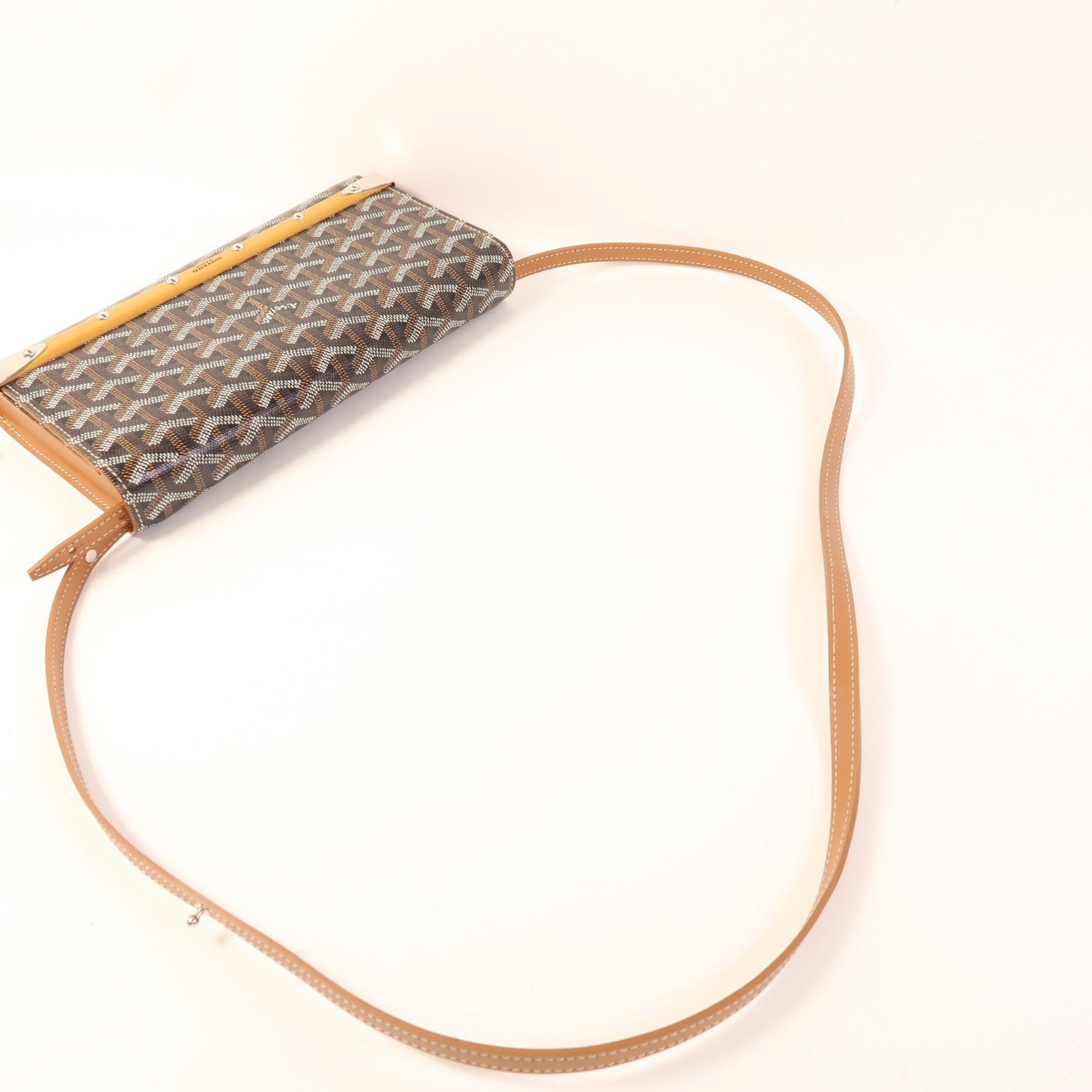 GOYARD 塗層帆布Monte-Carlo PM銀扣肩背袋