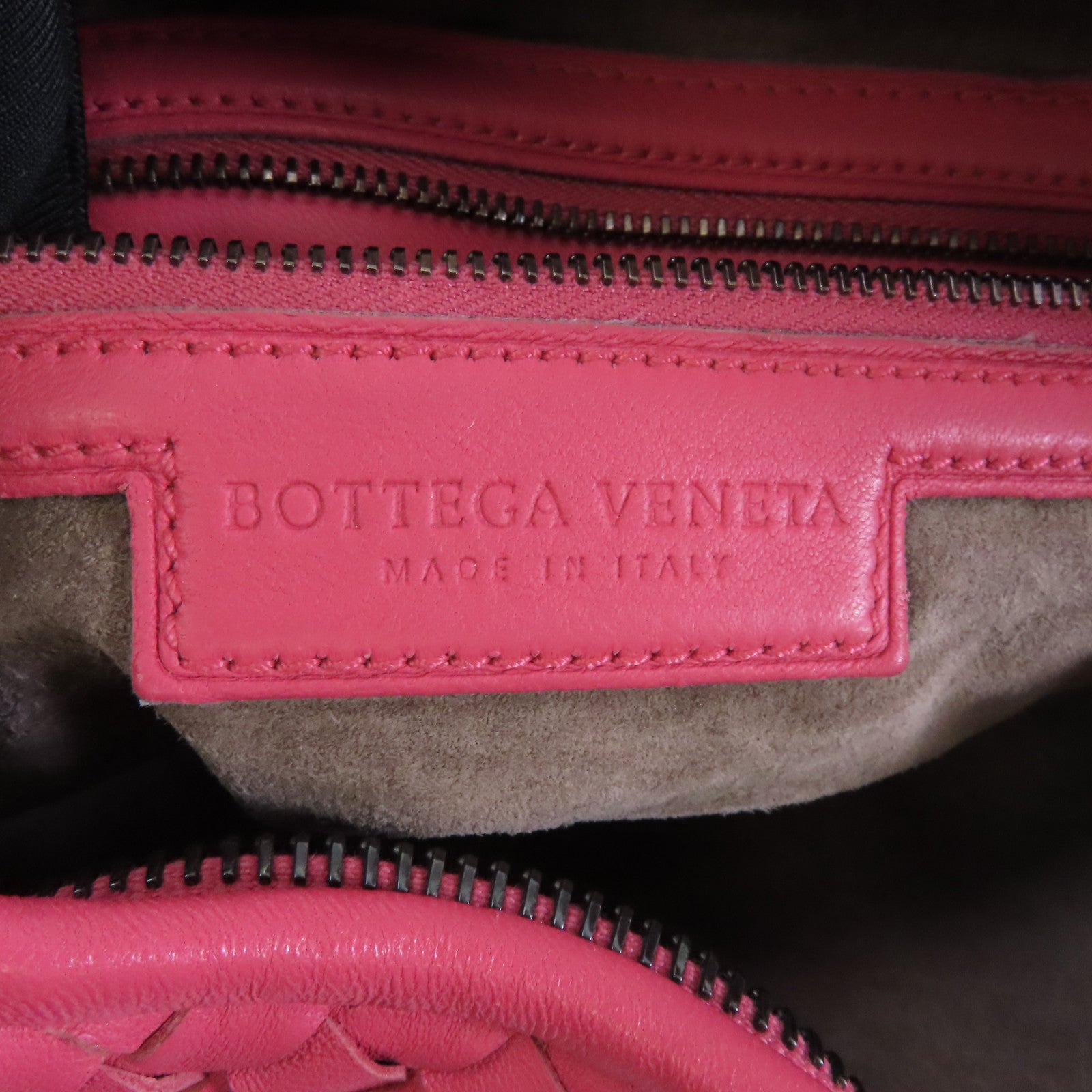 BOTTEGA VENETA 皮革Shoulder Bag銀扣肩背袋粉紅色