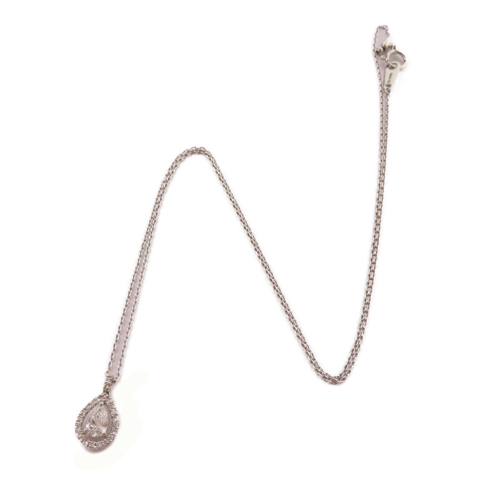 JEWELRY 【激減優惠】PT900鉑金Diamond Necklace 0.37ct/0.13ct鑽石項鍊