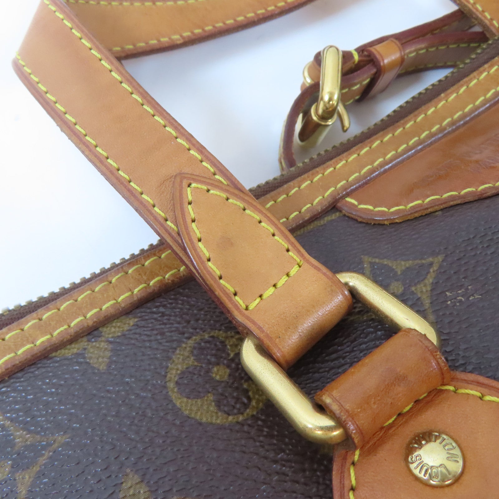LOUIS VUITTON Monogram Palermo金扣手挽肩背兩用袋啡色