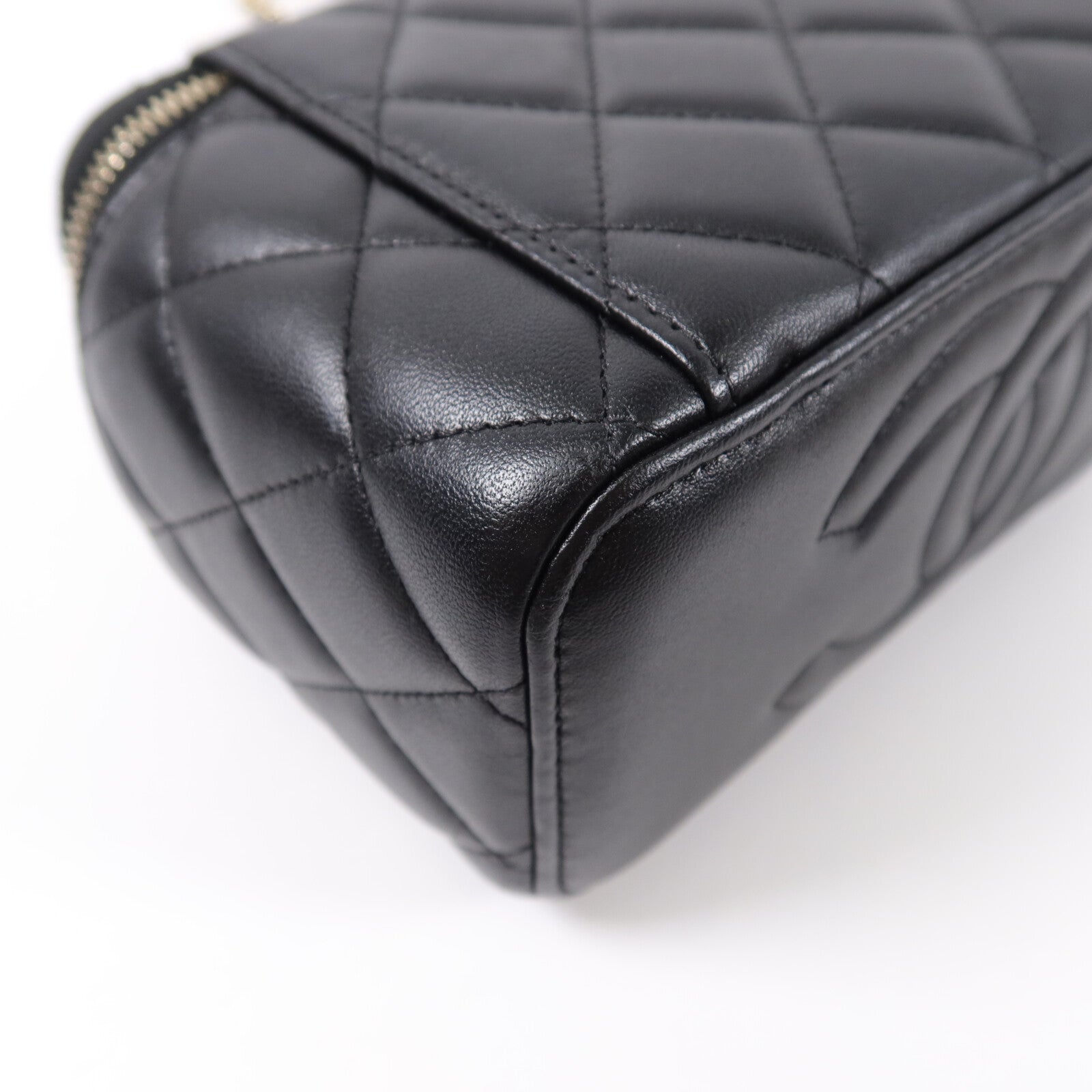 CHANEL 羊皮皮革Handle Vanity Case手挽肩背兩用袋