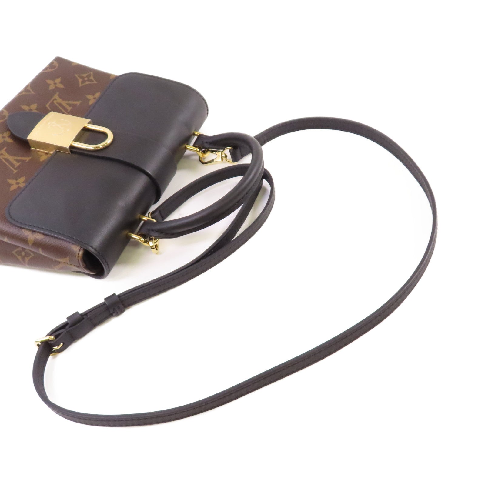 LOUIS VUITTON Monogram Locky BB 2Way Shoulder Bag金扣手挽肩背兩用袋啡色/黑色