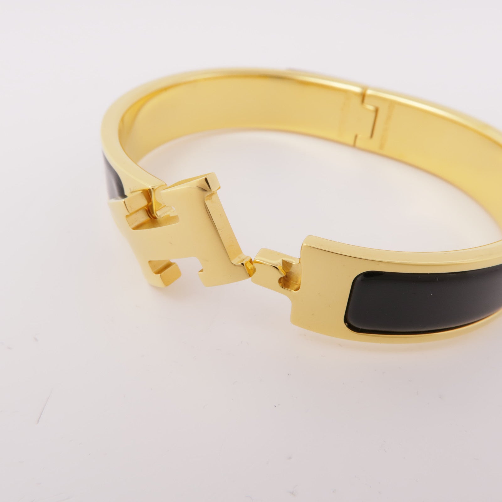 HERMES 金屬Clic H手鐲Noir