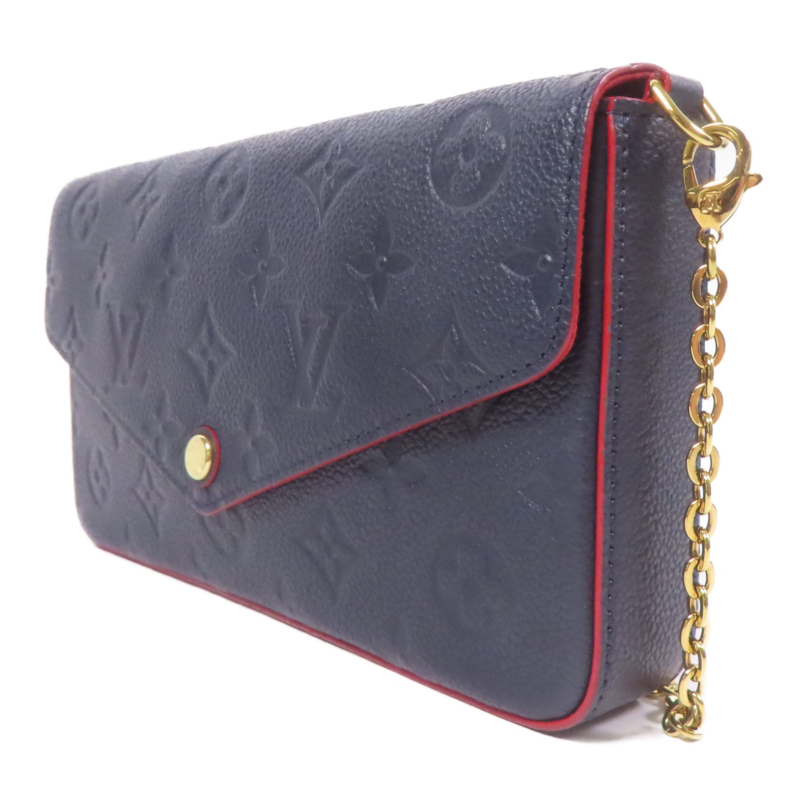LOUIS VUITTON LV GHW Pochette Felicie Shoulder Bag Monogram Empreinte Navy