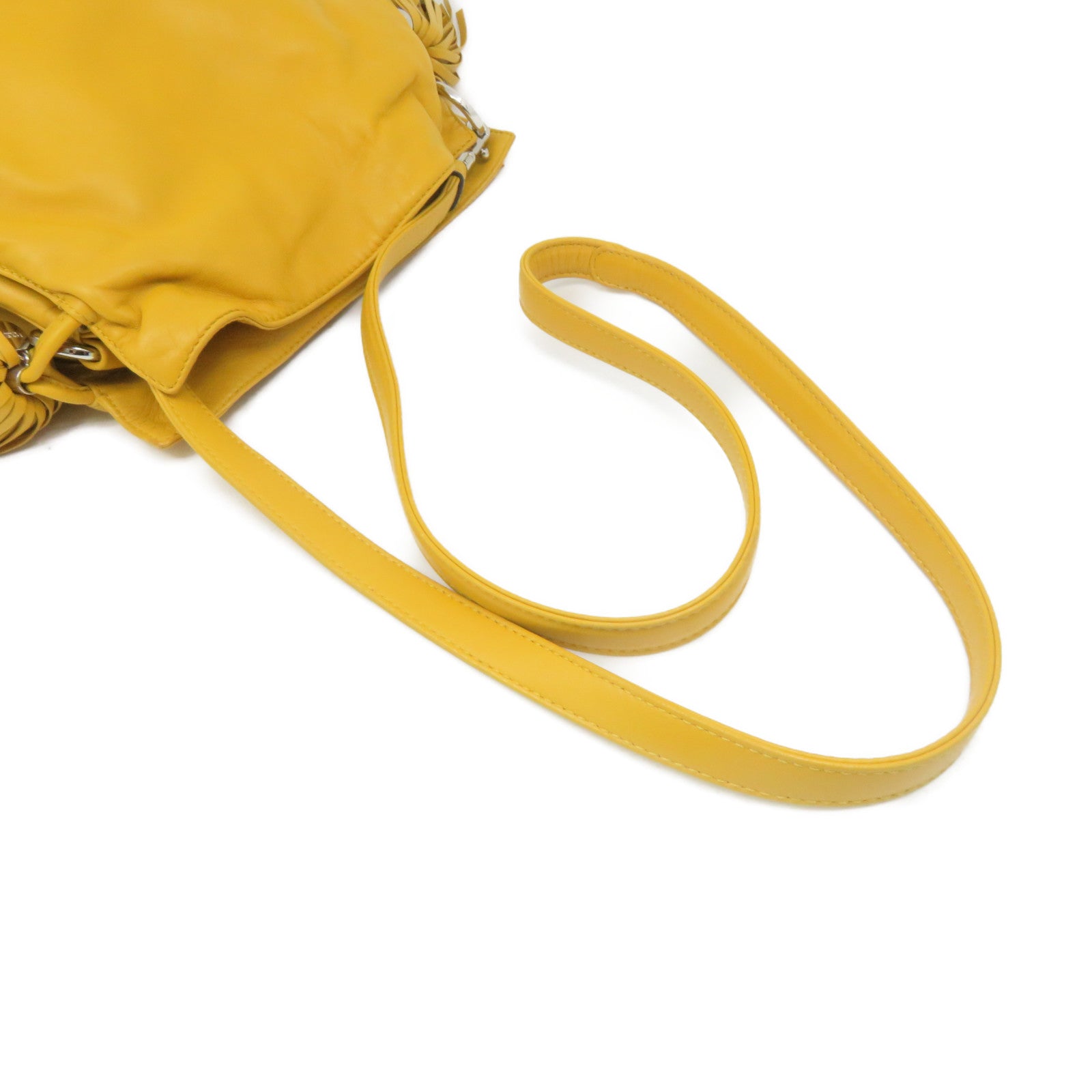 LOEWE 【激減優惠】羊皮皮革Flamenco 22 Shoulder Bag肩背袋黃色