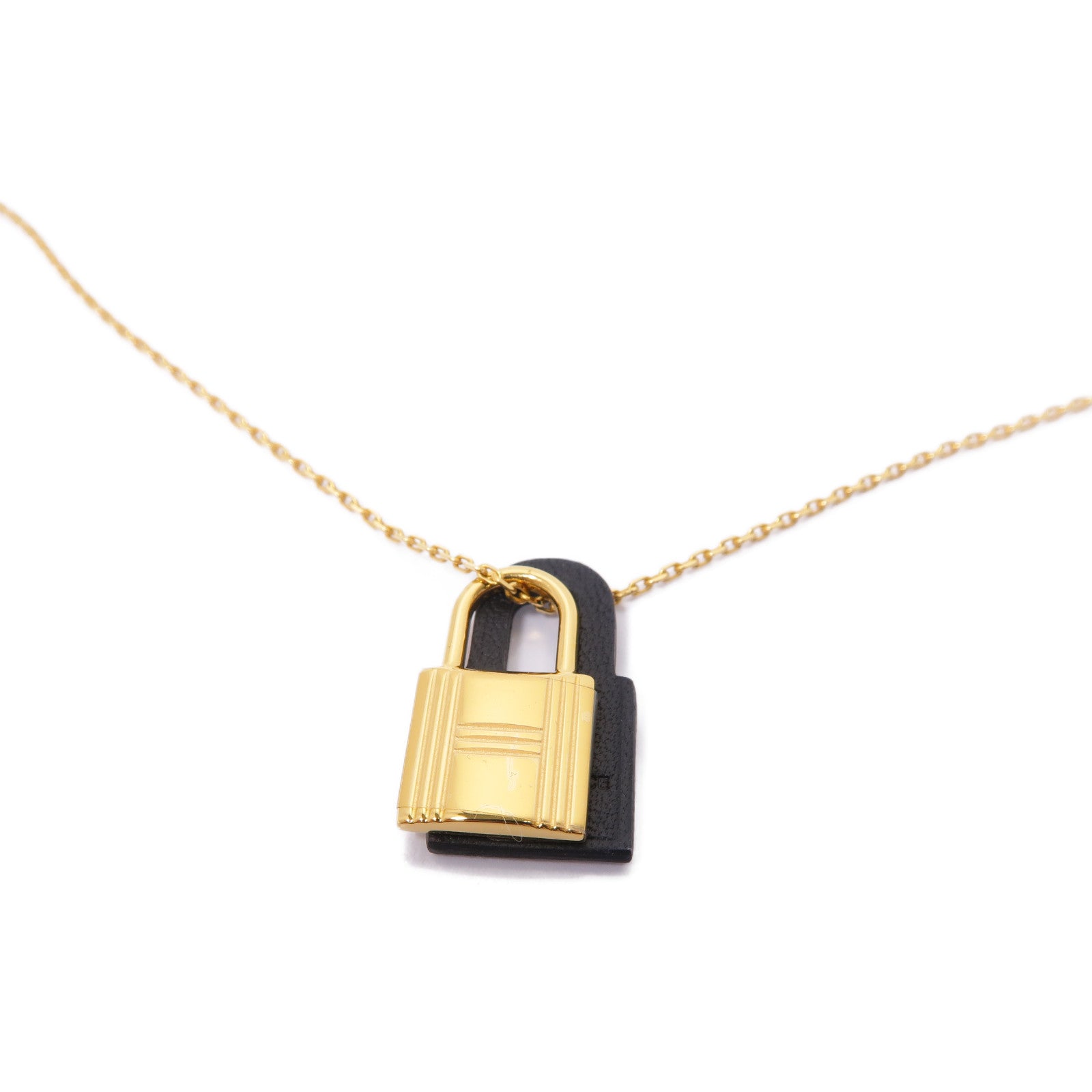 HERMES 【激減優惠】金屬O'Kelly Necklace項鍊棕色/金色