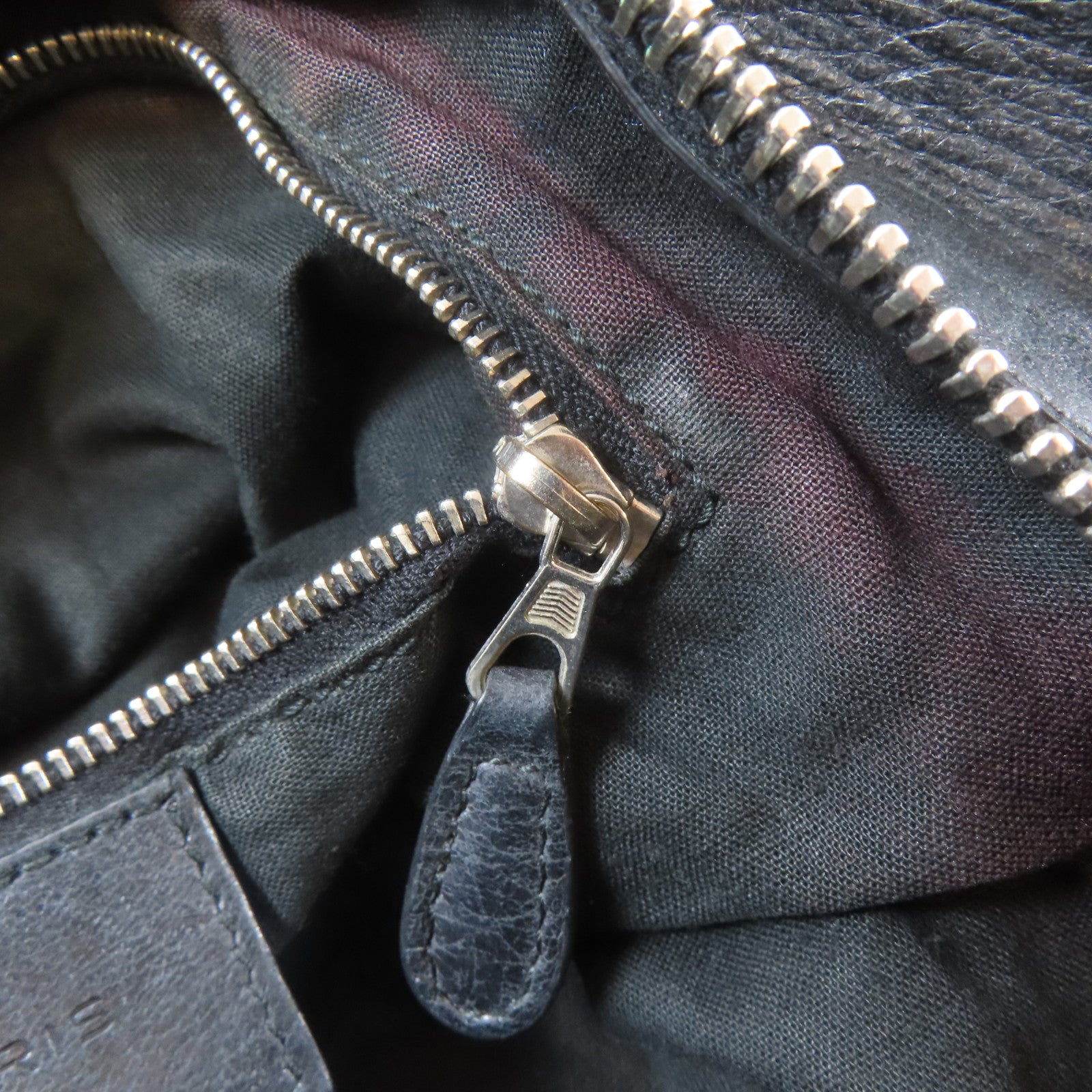 BALENCIAGA 皮革City銀扣手挽肩背兩用袋黑色