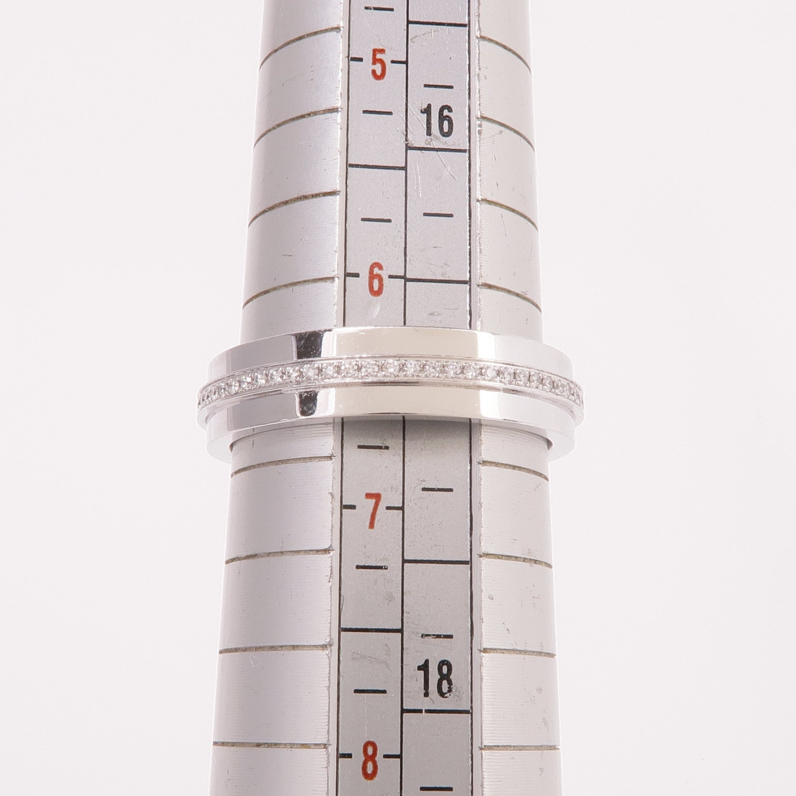 TIFFANY＆CO 18K白金T Narrow Diamond Ring鑽石戒指US#6.5