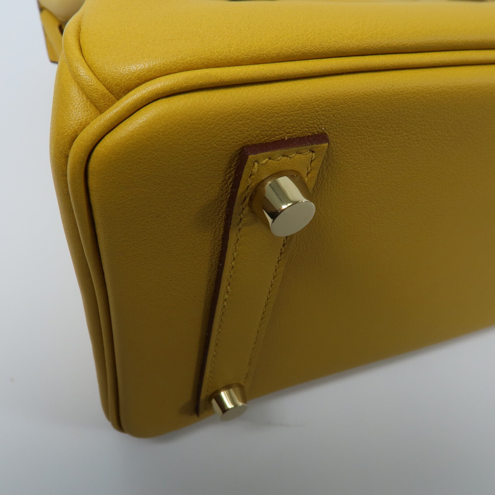HERMES Swift皮革Birkin 25手挽袋Jaune Amber