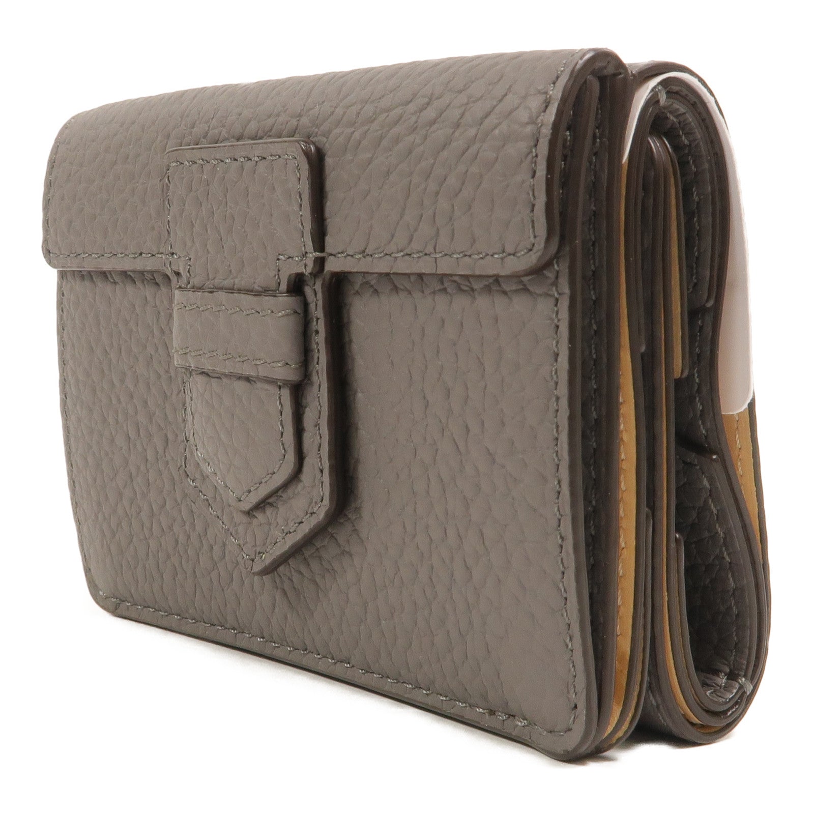 Delvaux 牛皮皮革Presse Trifold Wallet錢包