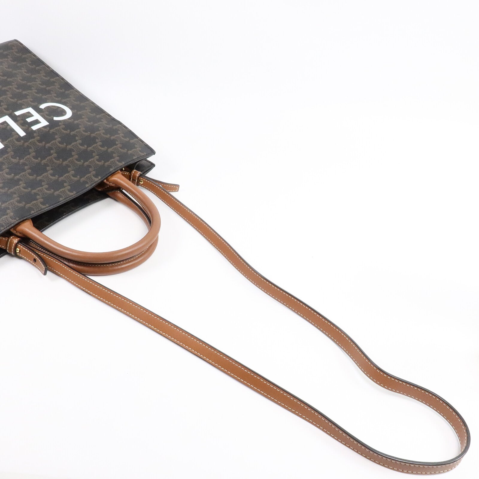 CELINE 塗層帆布Triomphe Cabas Tote Bag手挽肩背兩用袋