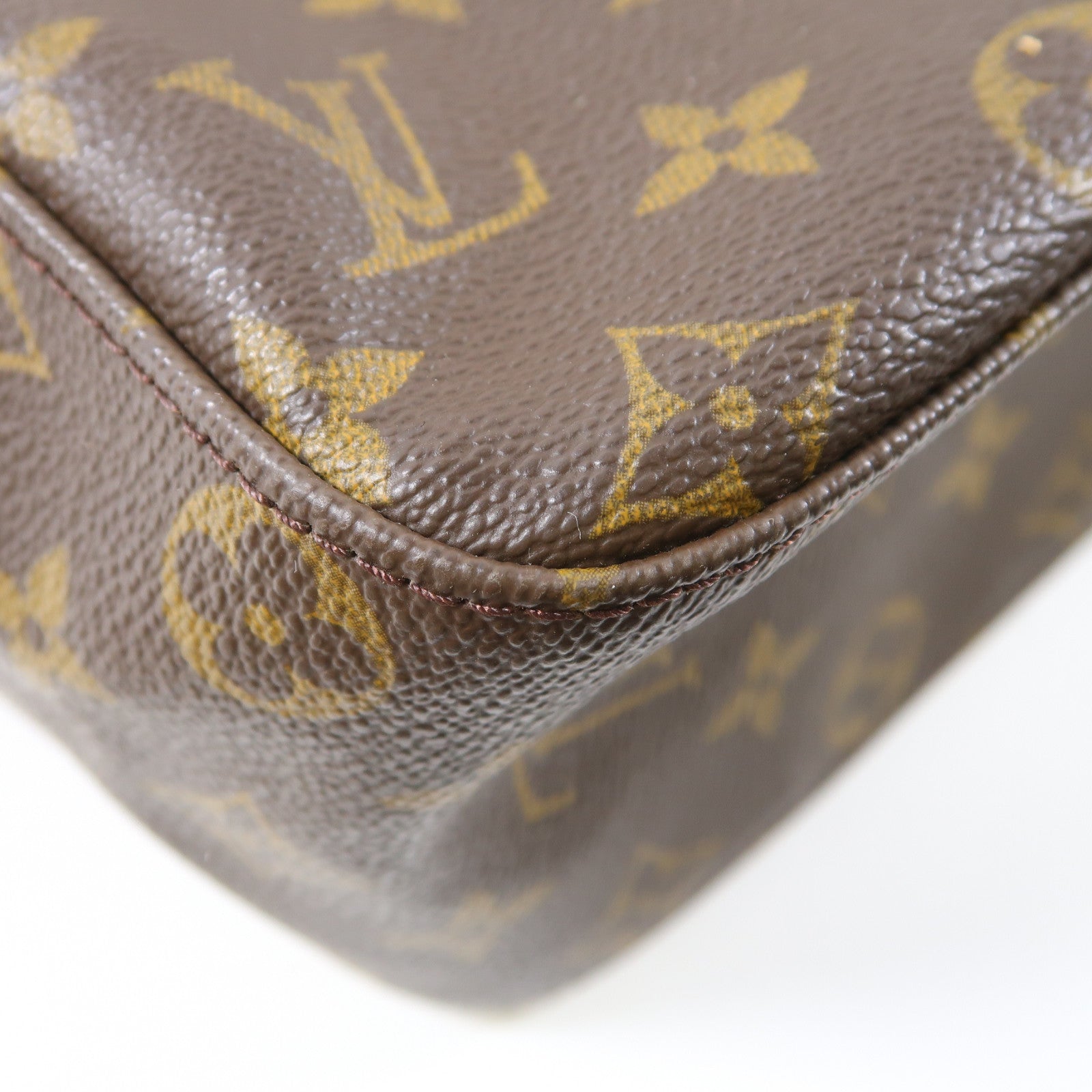 LOUIS VUITTON Monogram Looping GM金扣肩背袋啡色