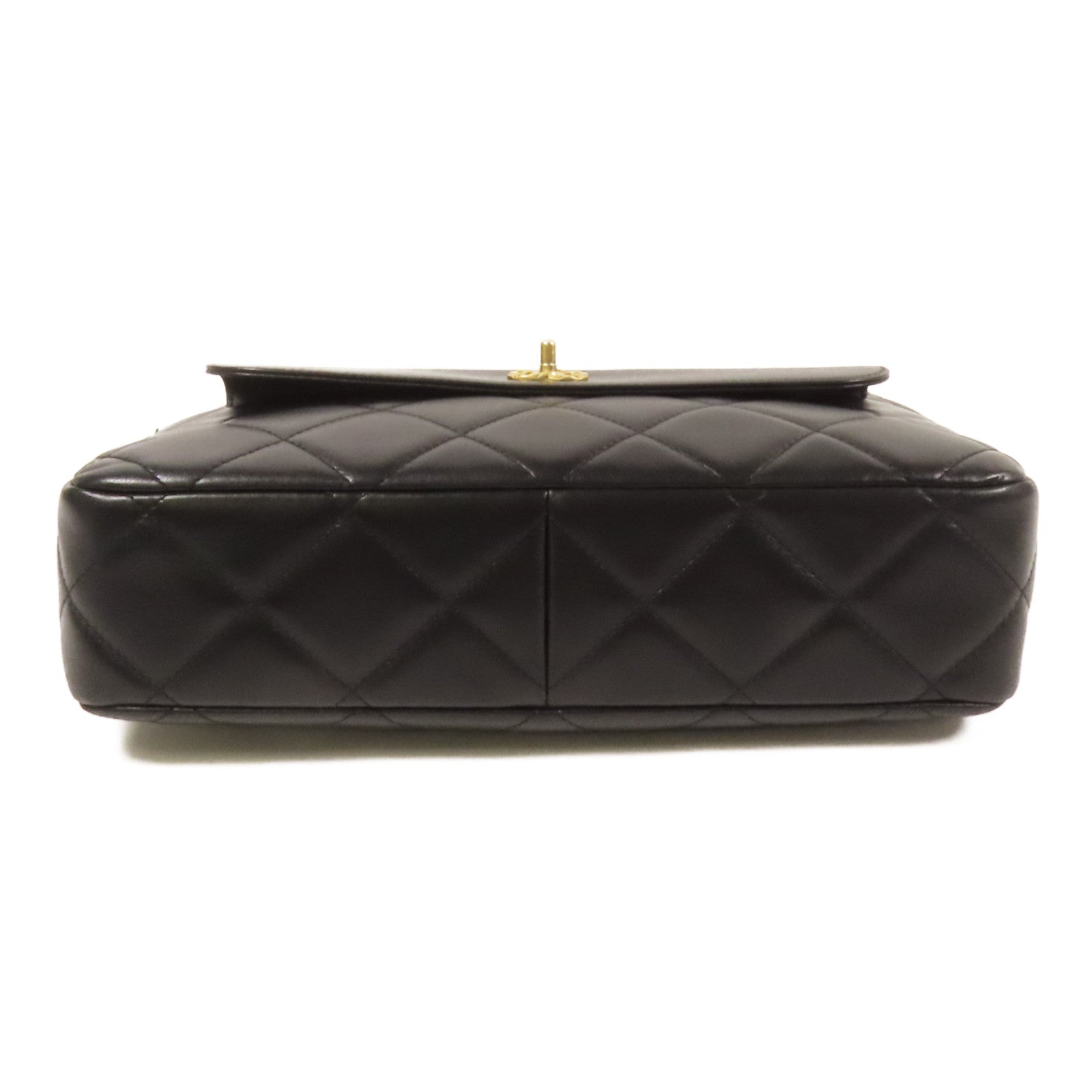 CHANEL 皮革Chain Shoulder金扣手挽肩背兩用袋