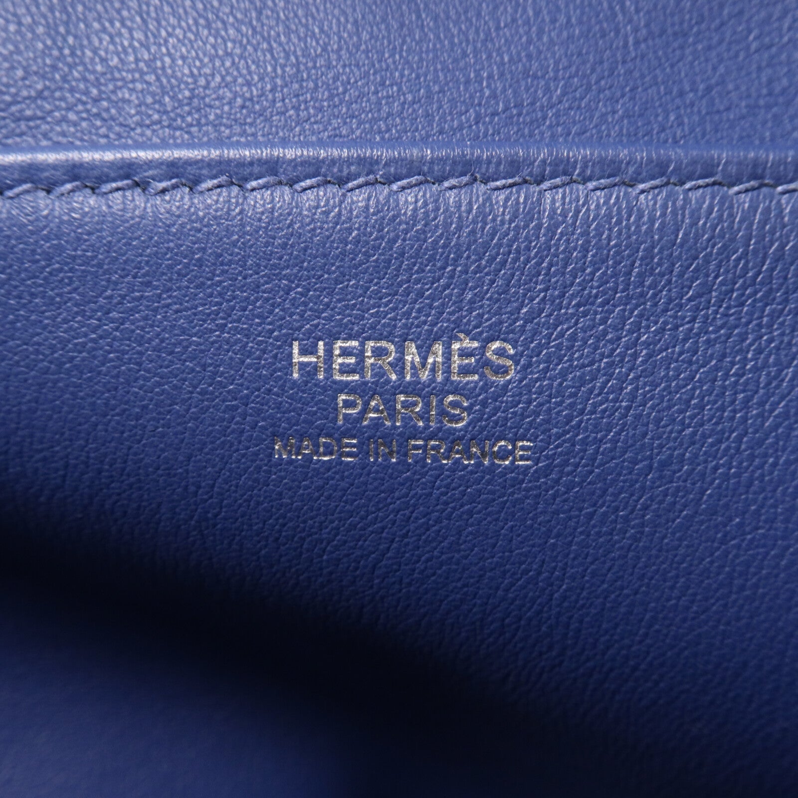 HERMES Evercolor皮革Licol 17肩背袋Bleu Brighton