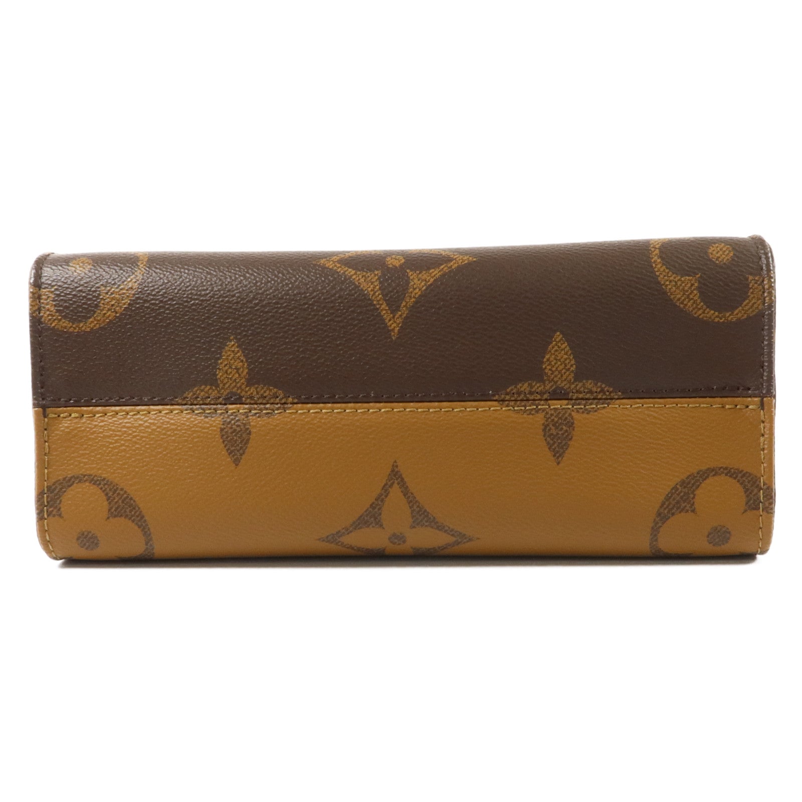 LOUIS VUITTON Monogram Giant OnTheGo PM金扣手挽肩背兩用袋棕色