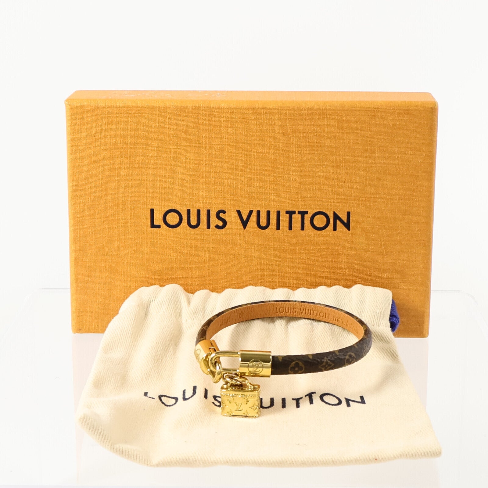 LOUIS VUITTON Monogram/金屬Bracelet金扣手鏈