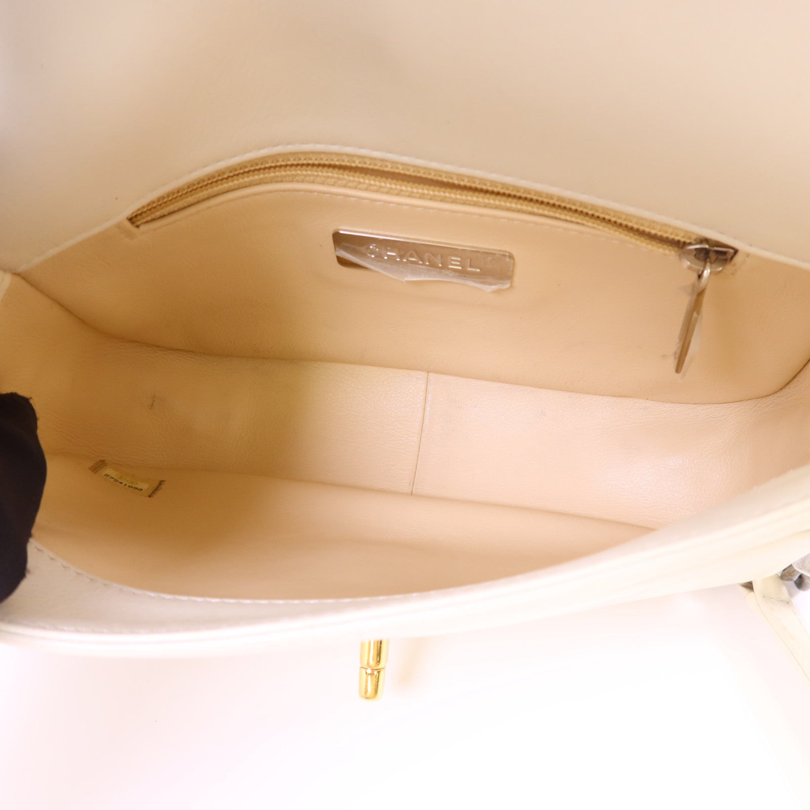 CHANEL 牛皮皮革Chain Shoulder銀扣鏈帶肩背袋