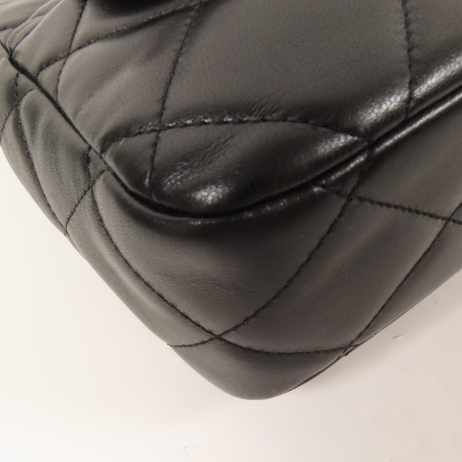 CHANEL 皮革Chain Shoulder金扣手挽肩背兩用袋