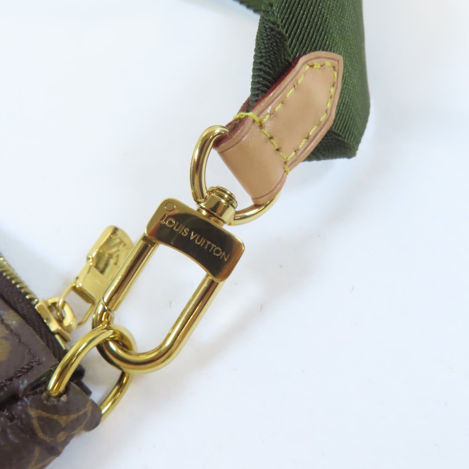 LOUIS VUITTON Monogram Multi Pochette Accessoires金扣手挽肩背兩用袋啡色