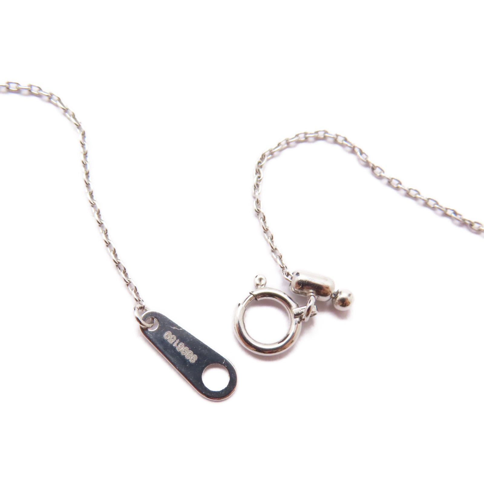 JEWELRY 【激減優惠】PT900鉑金Diamond Necklace 0.37ct/0.13ct鑽石項鍊