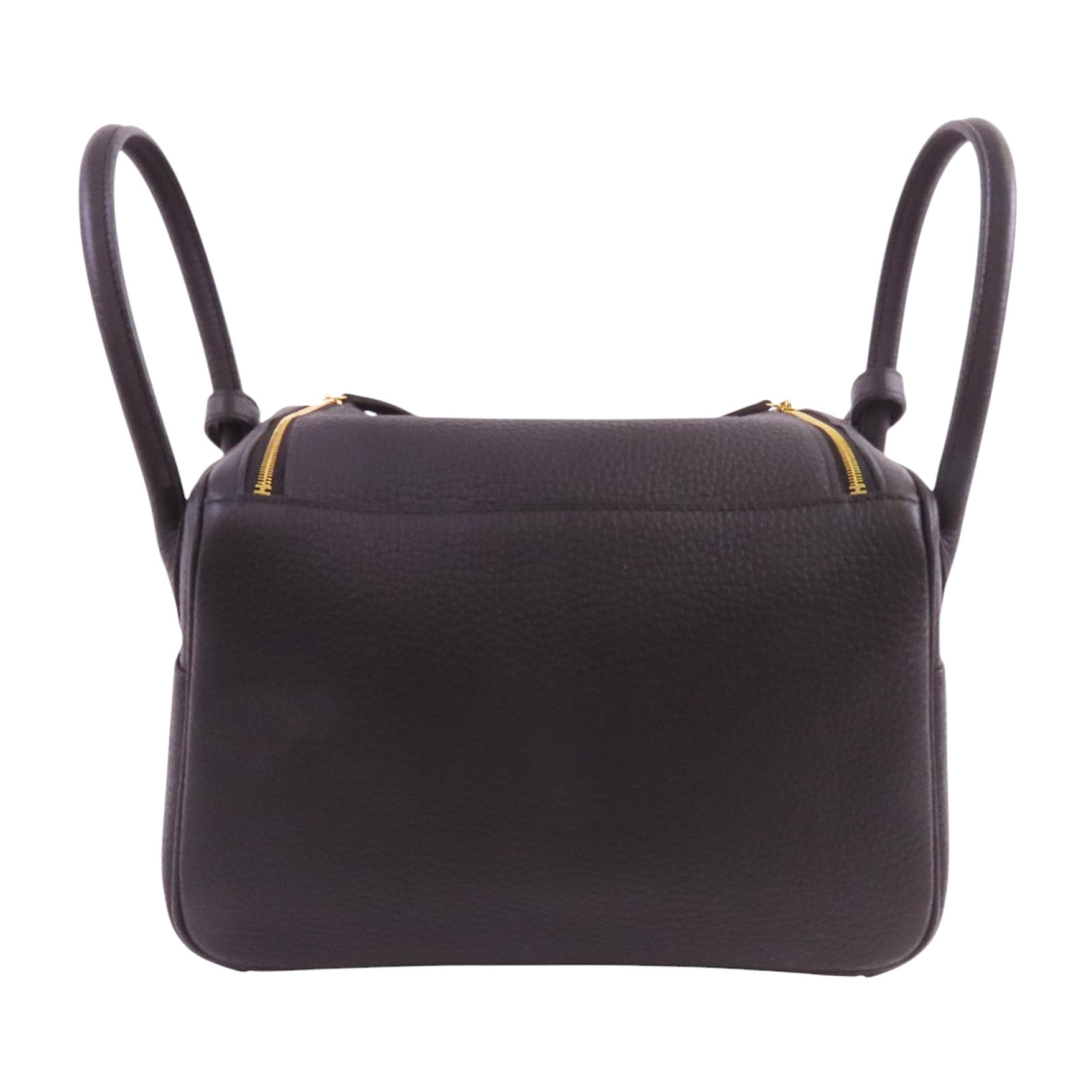 HERMES Clemence皮革Lindy 26金扣肩背袋