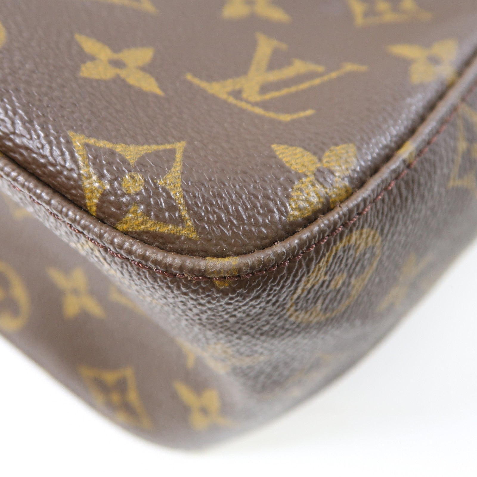 LOUIS VUITTON Monogram Looping GM金扣肩背袋啡色