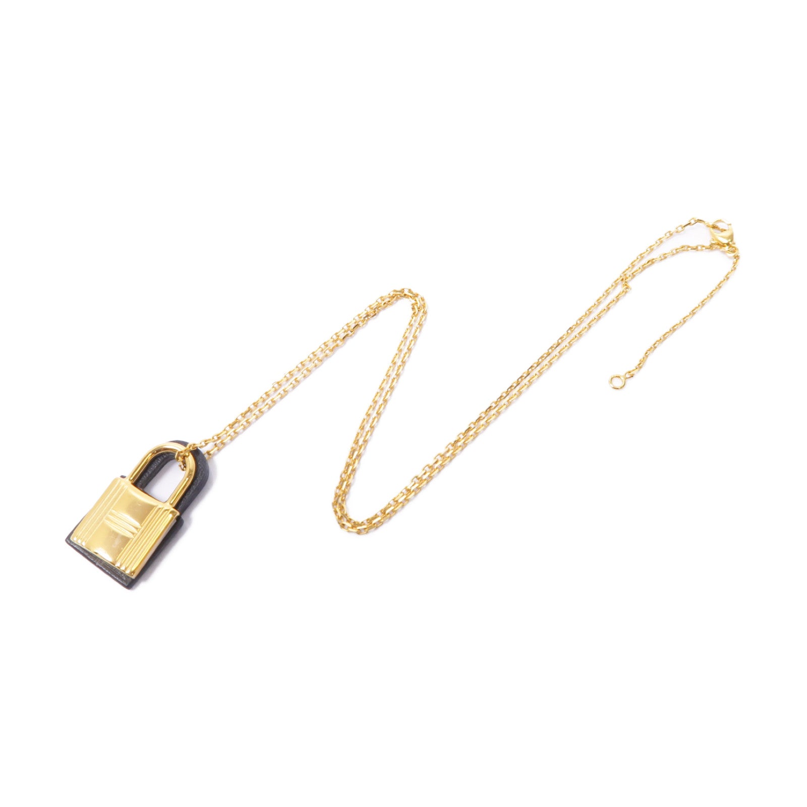 HERMES 【激減優惠】金屬O'Kelly Necklace項鍊棕色/金色