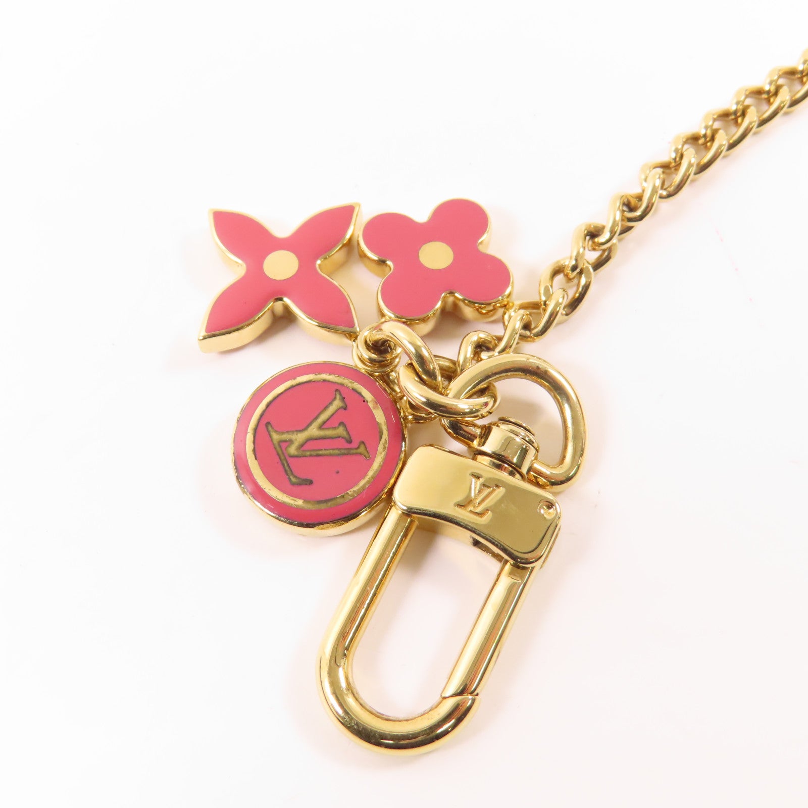 LOUIS VUITTON Vernis Card Case金扣卡片套粉紅色
