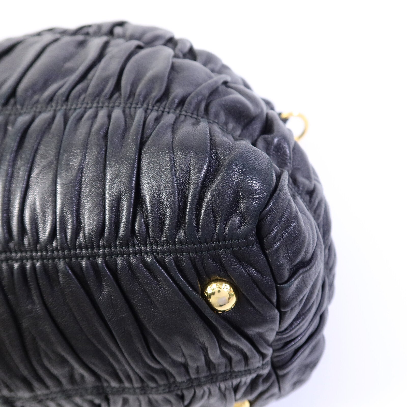 PRADA 羊皮皮革Nappa Gaufre Shoulder Tote手挽肩背兩用袋