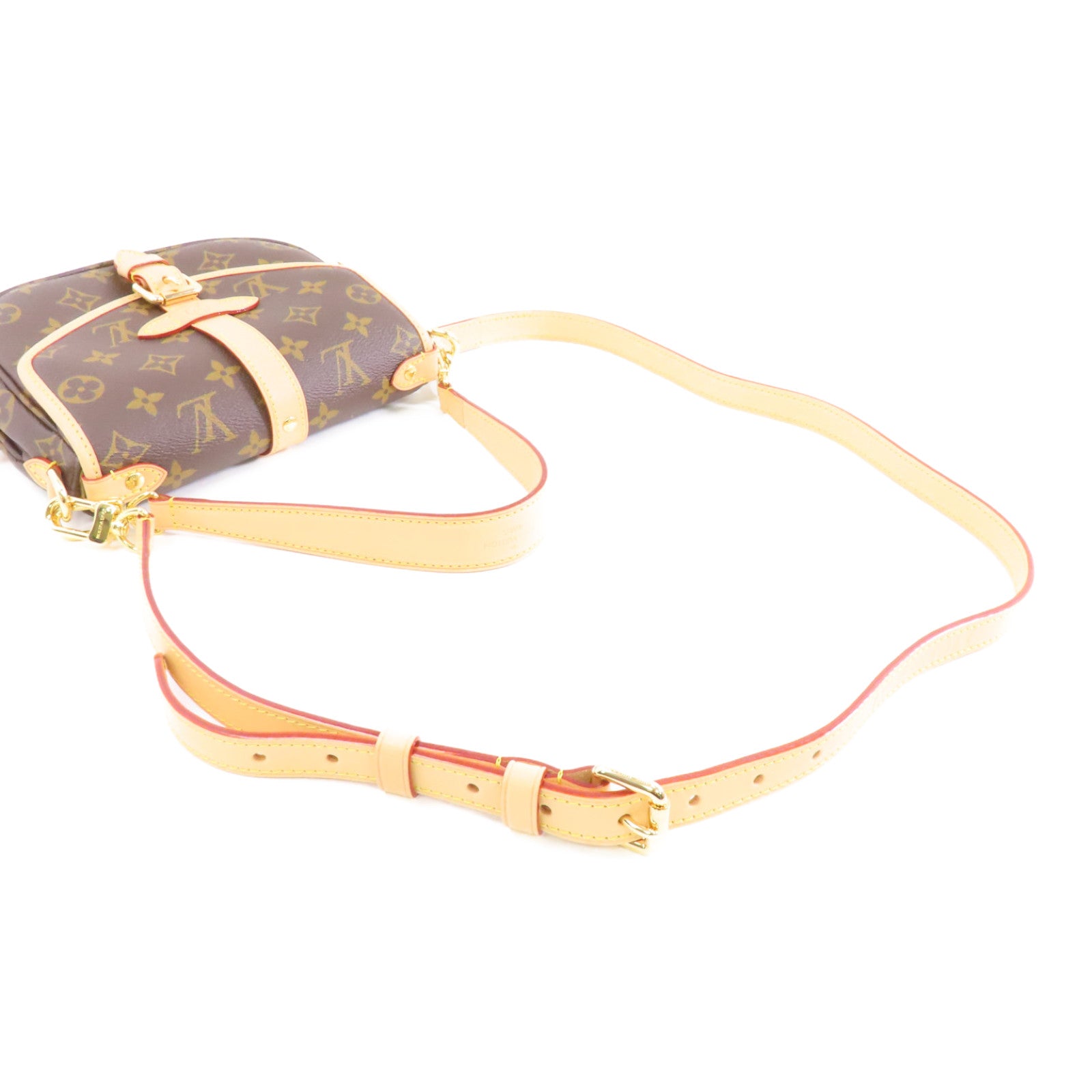 LOUIS VUITTON Monogram Saumur BB金扣手挽肩背兩用袋啡色