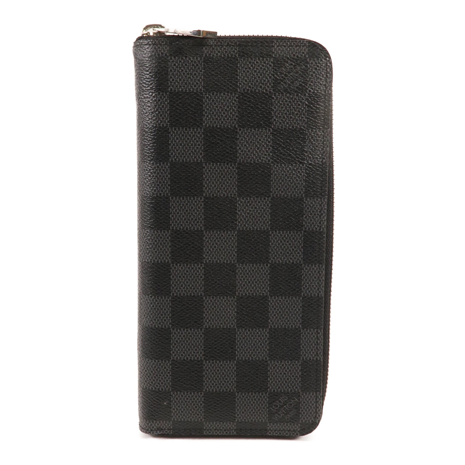 LOUIS VUITTON Damier Graphite Zippy Wallet銀扣長錢包