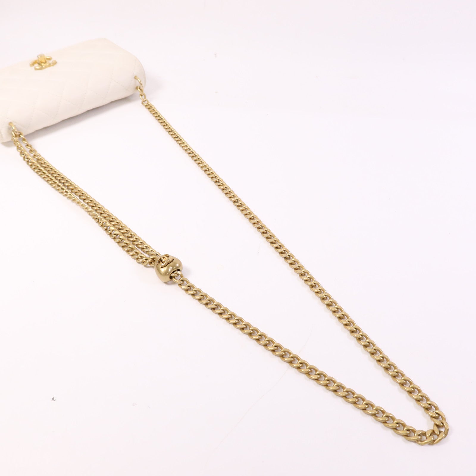CHANEL 牛皮皮革WOC Wallet On Chain金扣鏈帶肩背袋