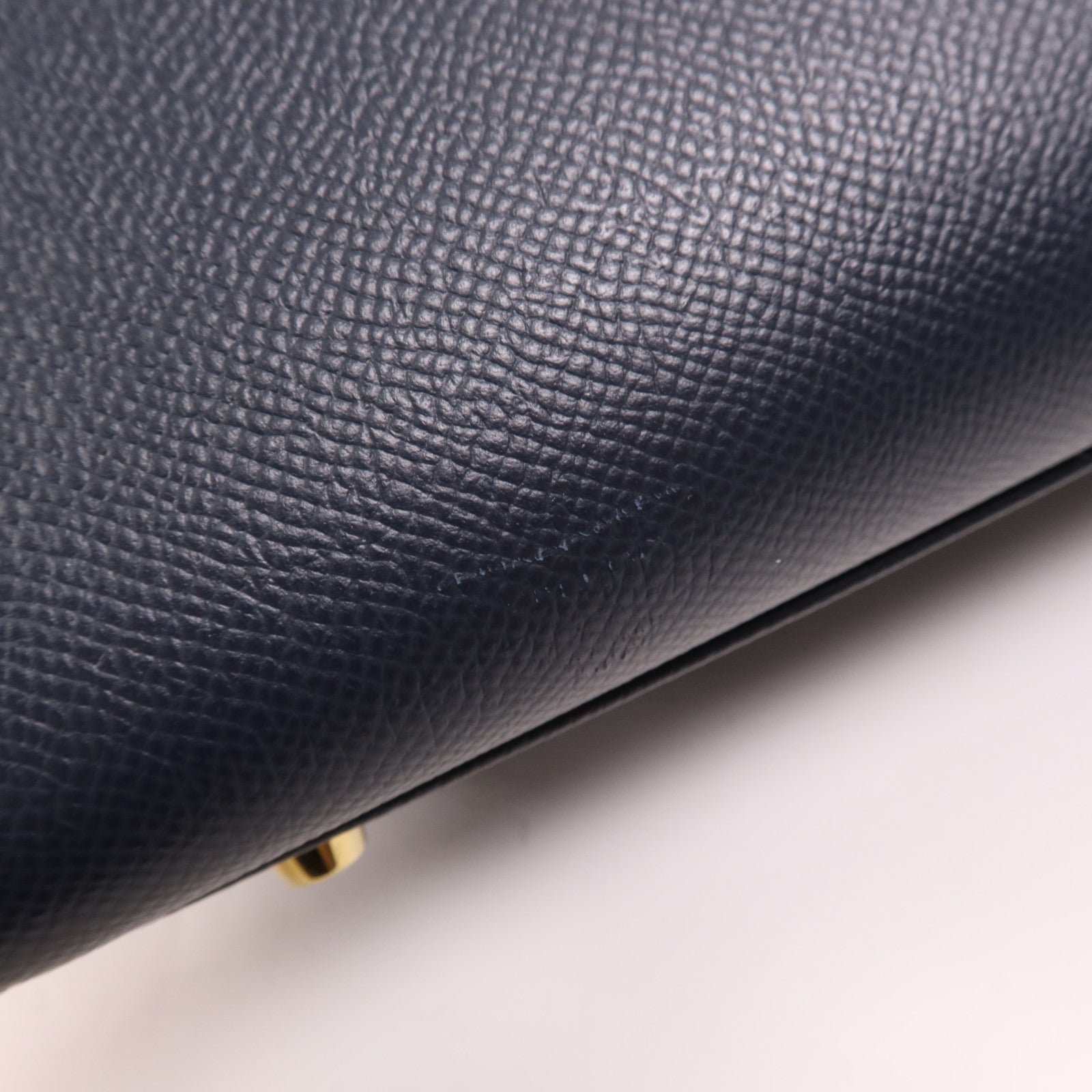HERMES Epsom皮革Birkin 30金扣手挽袋Bleu Indigo