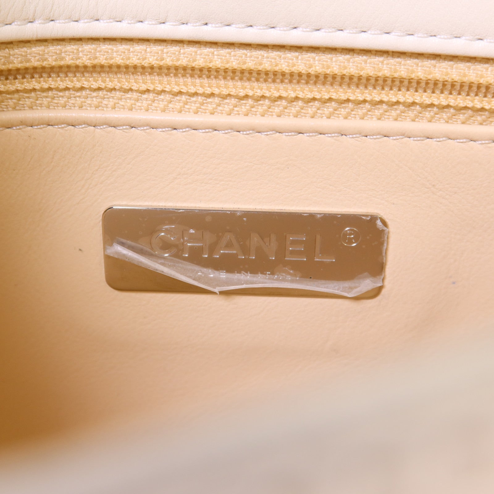 CHANEL 牛皮皮革Chain Shoulder銀扣鏈帶肩背袋