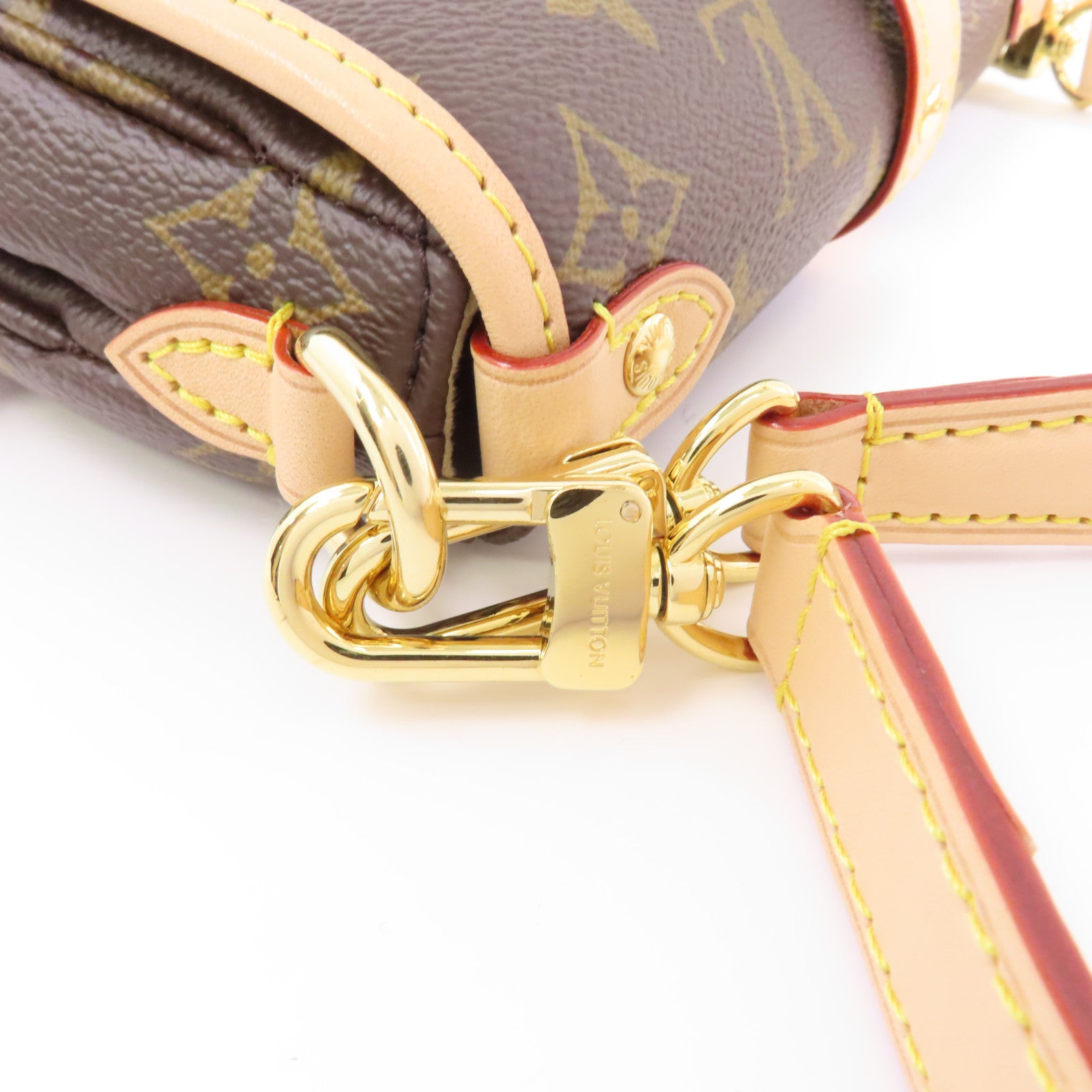 LOUIS VUITTON Monogram Saumur BB金扣手挽肩背兩用袋啡色